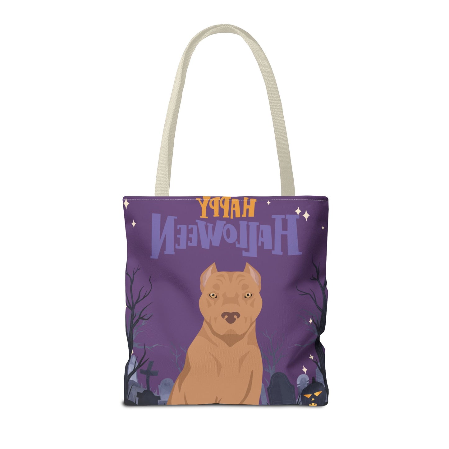 American Staffordshire Terrier Dog Happy Halloween Tote Bag 16x16