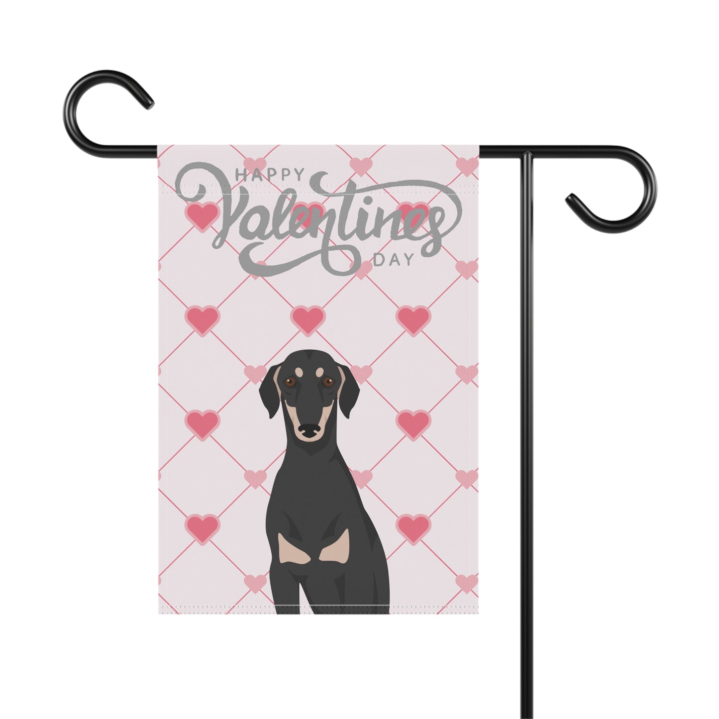 Smooth Saluki Dog Valentines Day Garden Flag