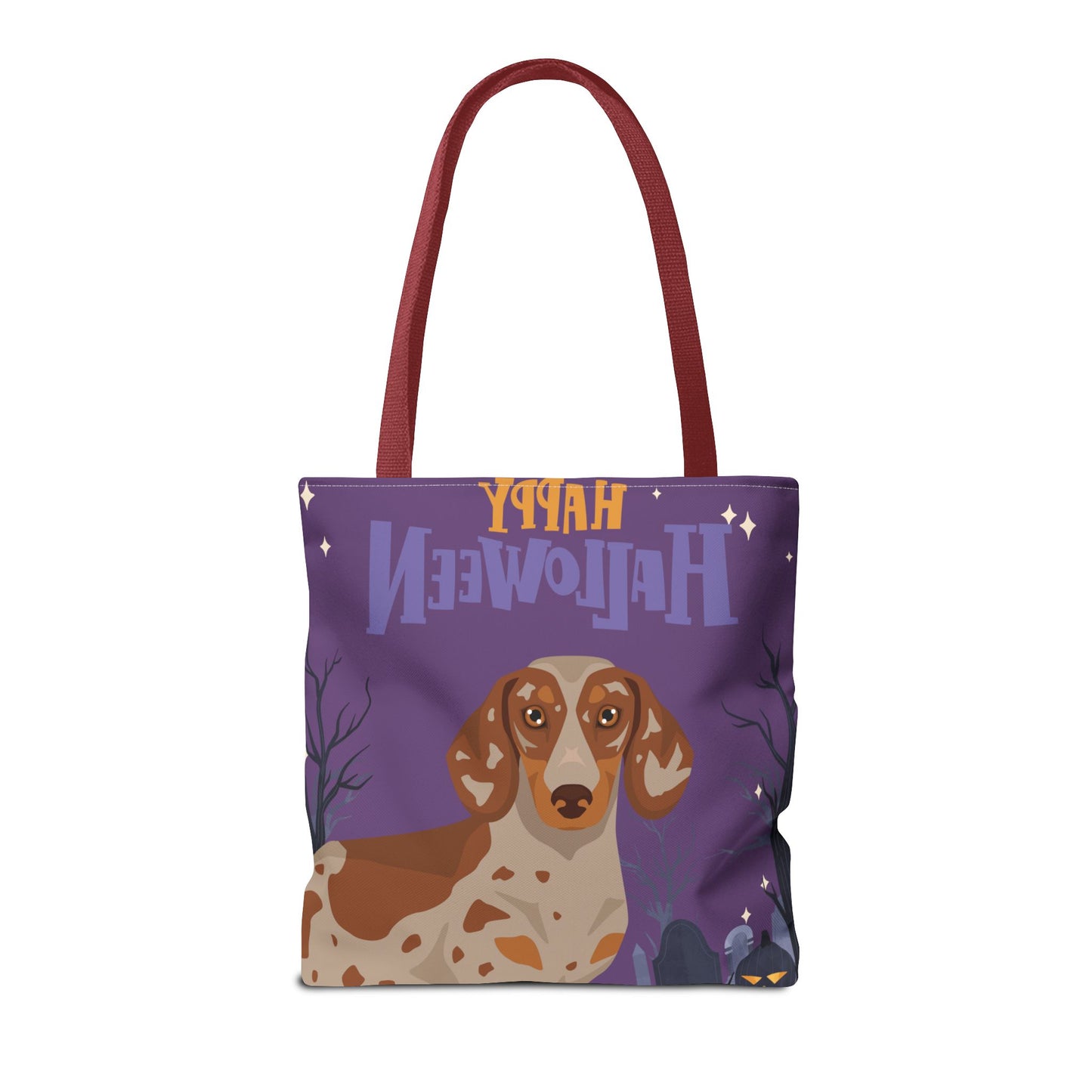 Dachshund Dog Happy Halloween Tote Bag 16x16