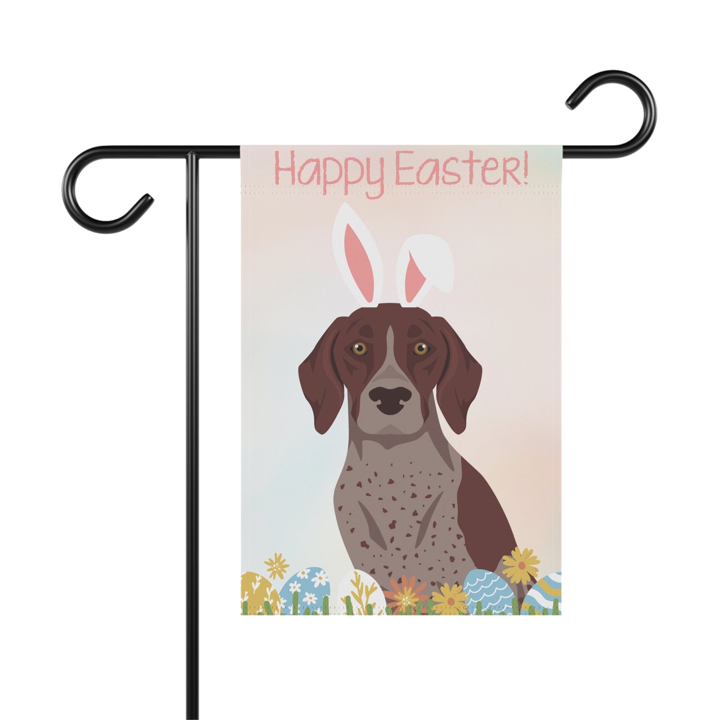 German Shorthaired Pointer Dog Happy Easter Garden Flag