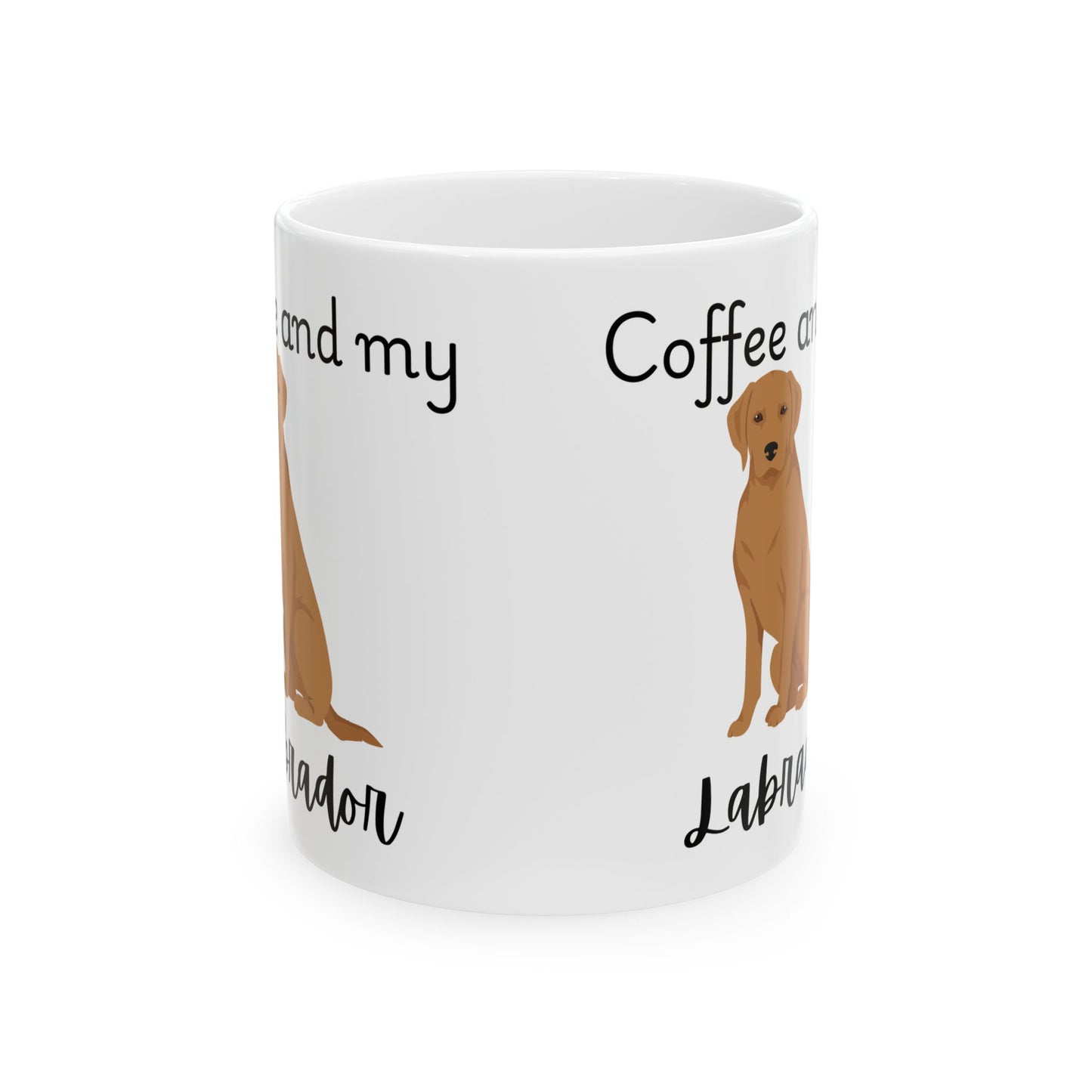 Coffee and My Labrador Ceramic Mug | Dog Lover Gift, Pet Owner Cup, Cute Mug for Dog Moms, Funny Mug for Coffee Lovers