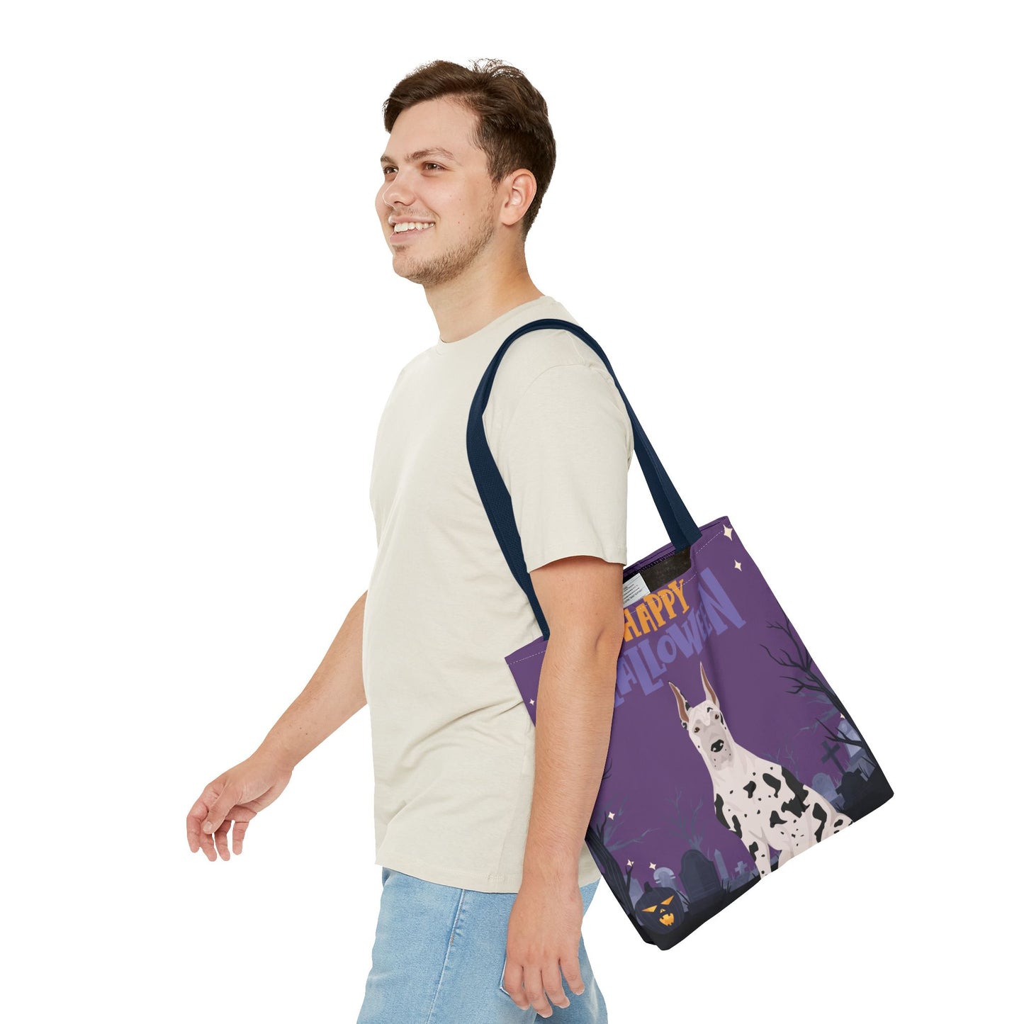 Great Dane Dog Happy Halloween Tote Bag 16x16
