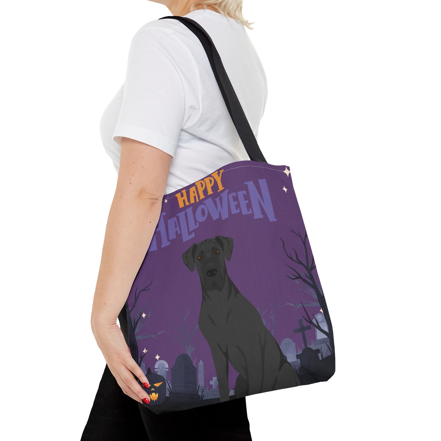 Great Dane Dog Happy Halloween Tote Bag 16x16
