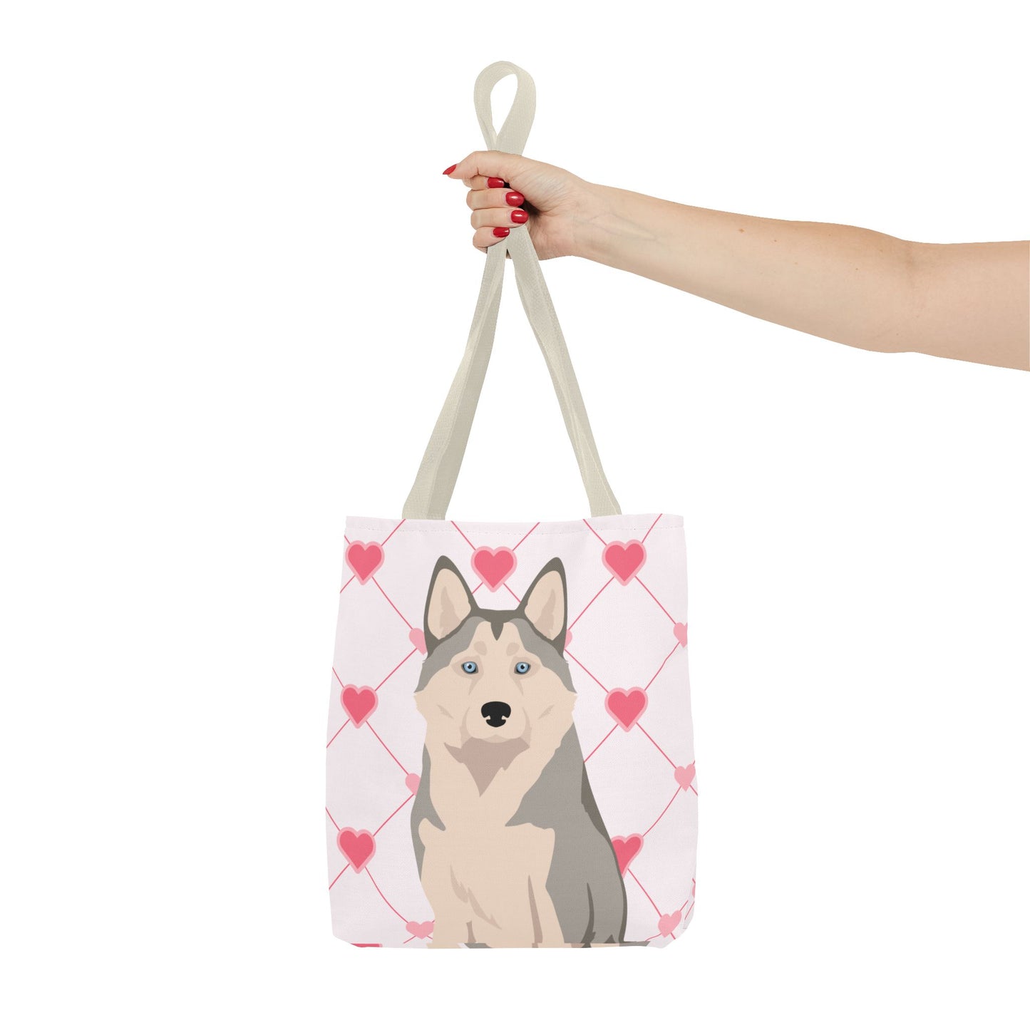 Alaskan Husky Dog Valentines Day Tote Bag, Husky Dog Mom Gift