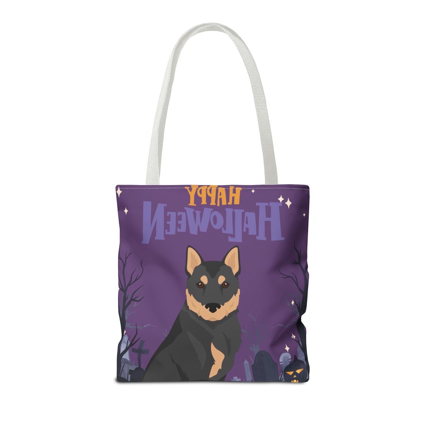 Korean Jindo Dog Happy Halloween Tote Bag 16x16
