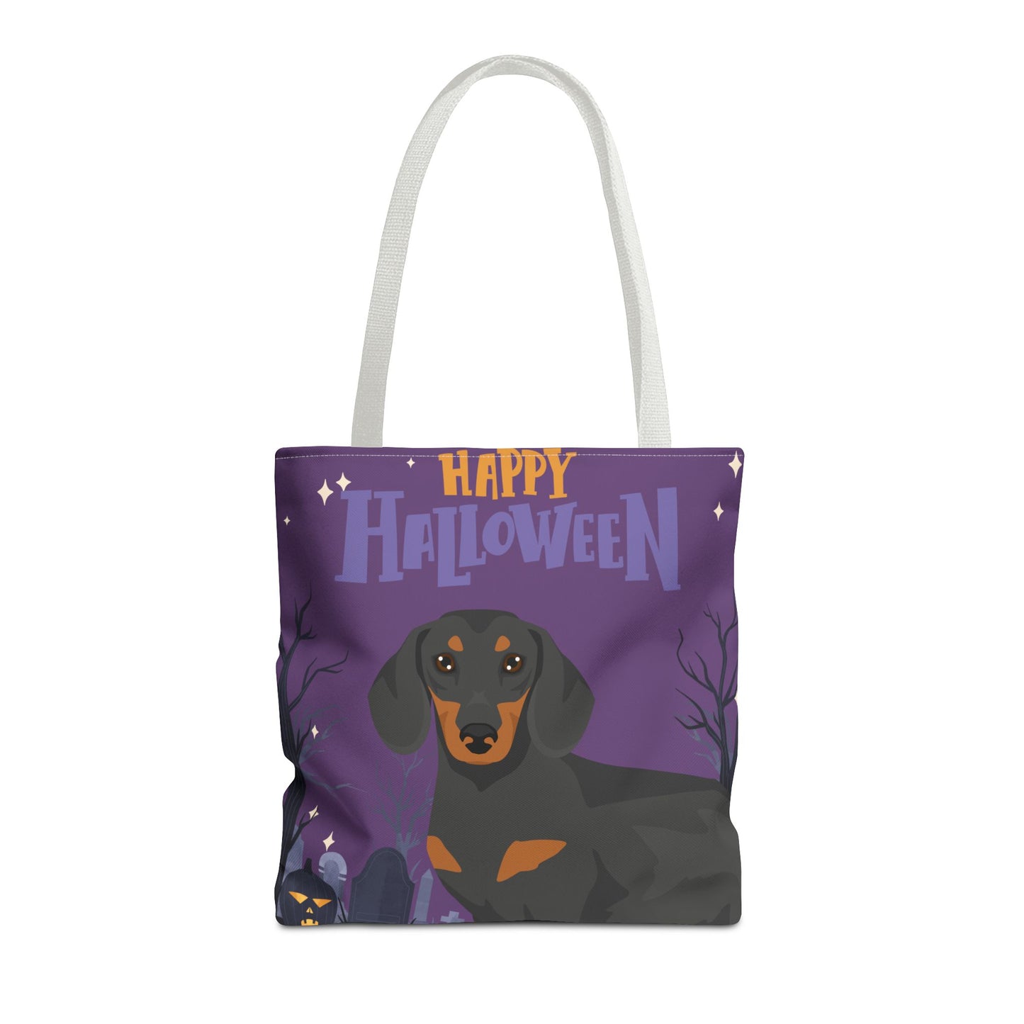 Dachshund Dog Happy Halloween Tote Bag 16x16