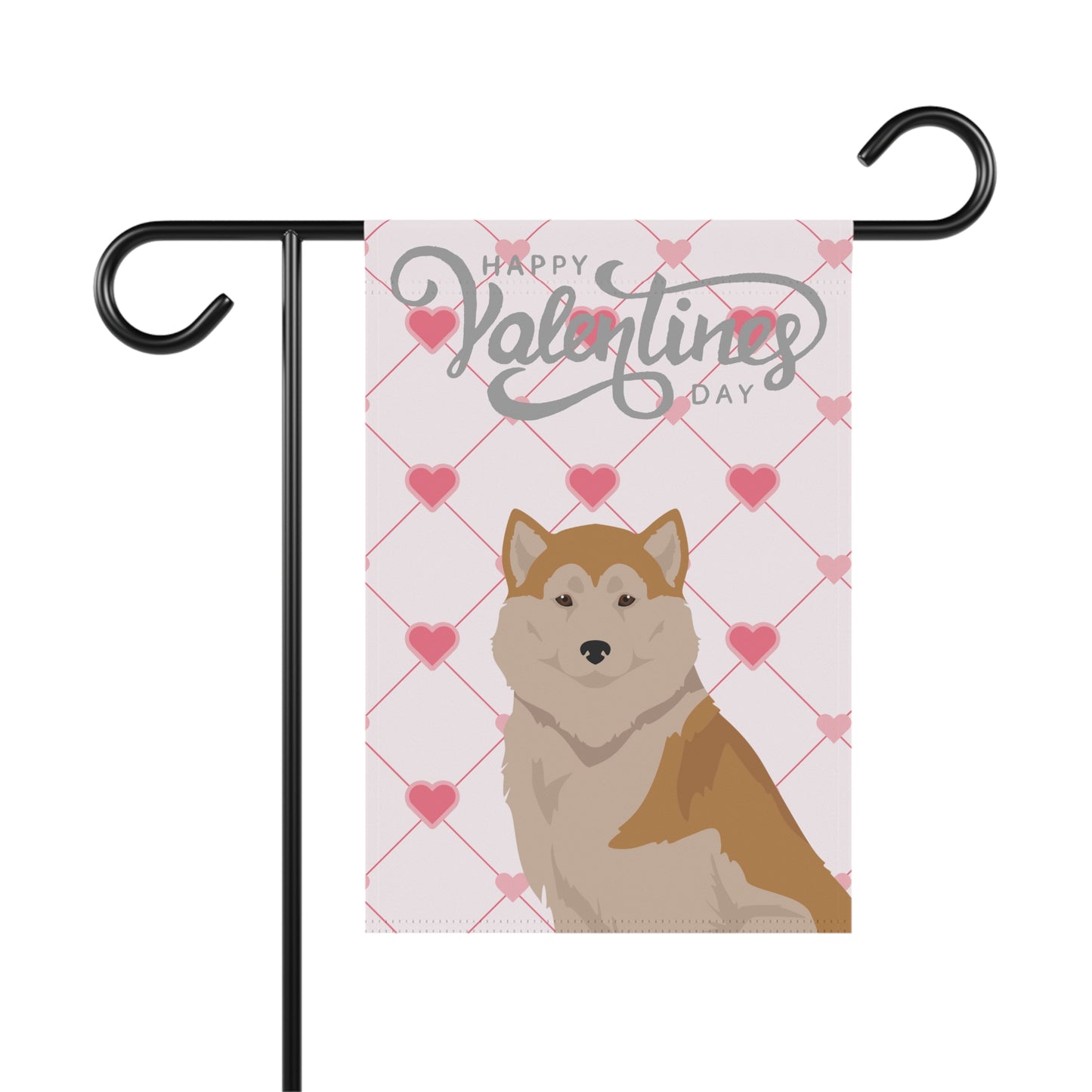 Greenland Dog Valentines Day Garden Flag