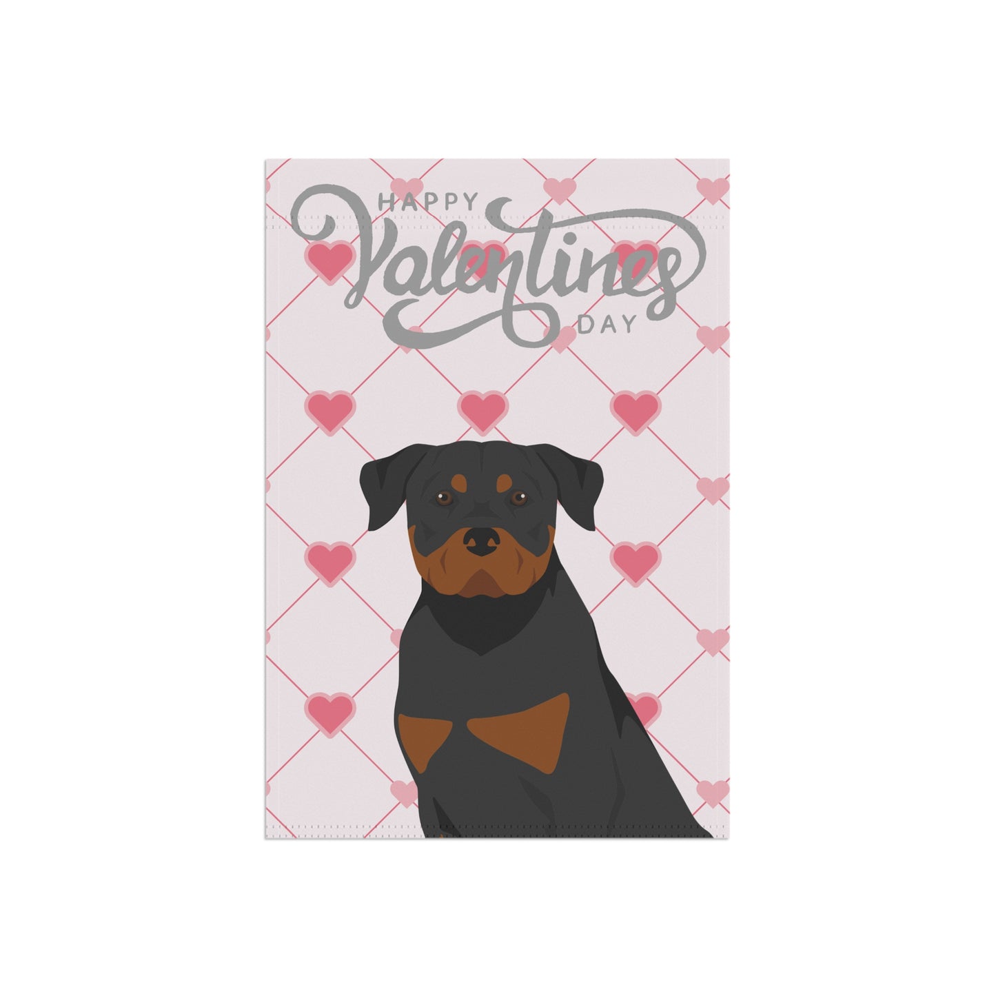 Rottweiler Dog Valentines Day Garden Flag