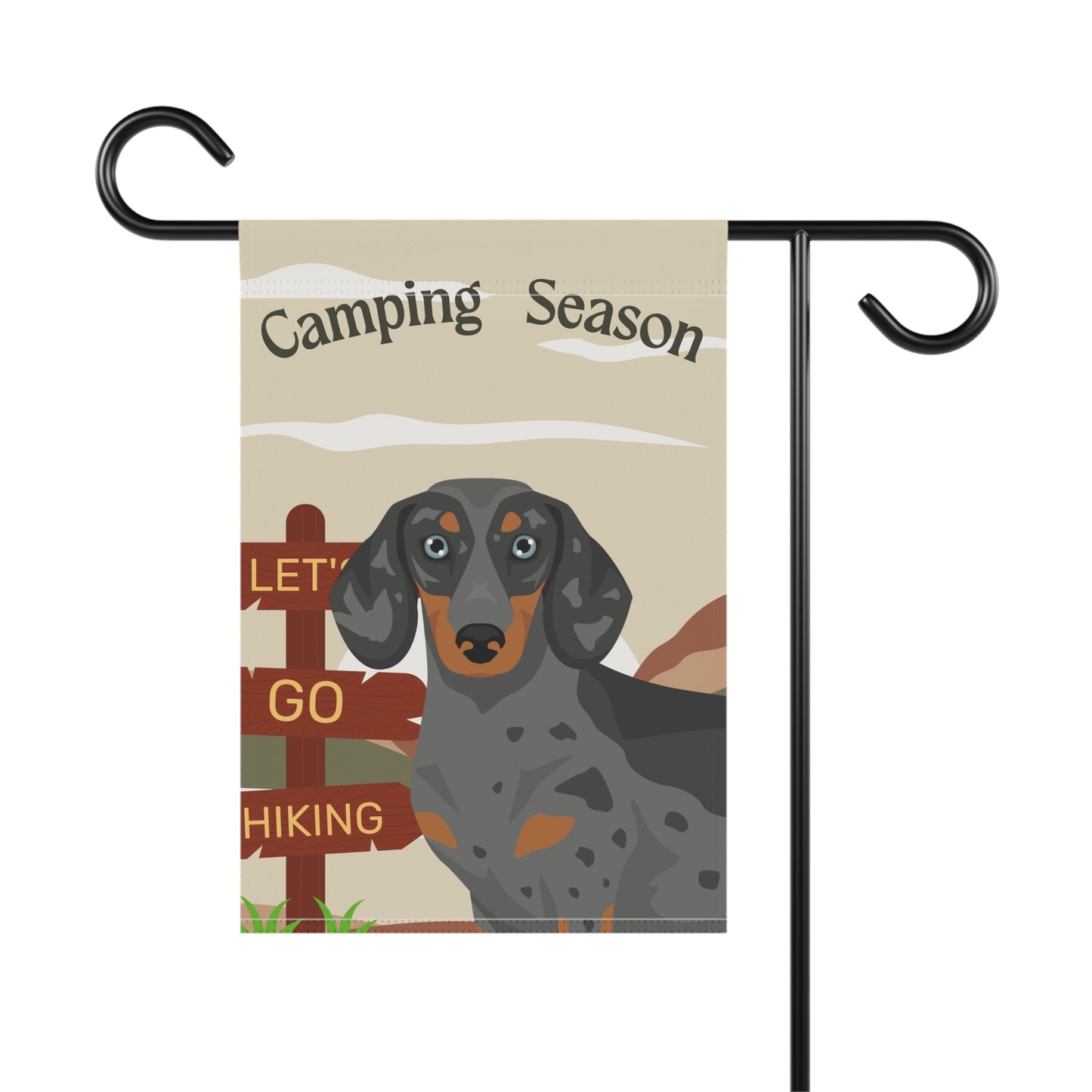 Dachshund Dog Camping Garden Flag