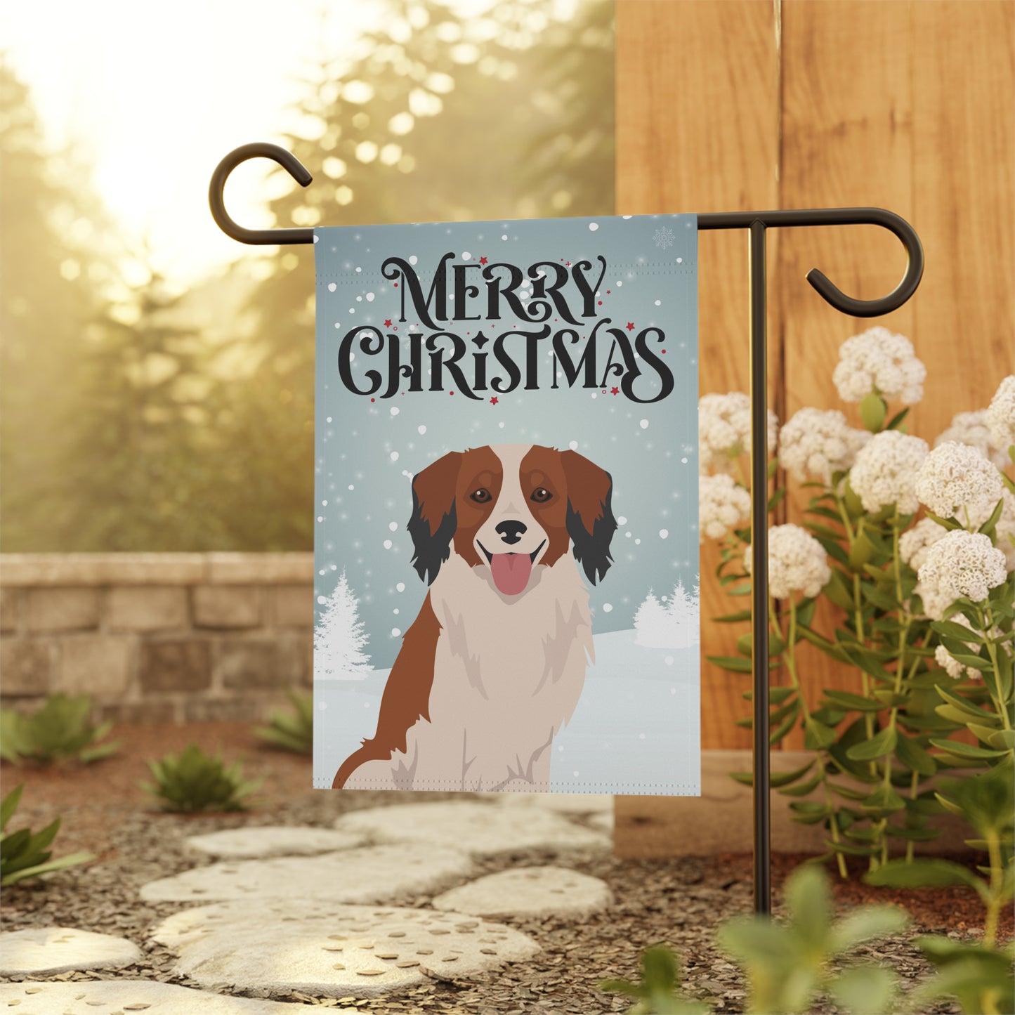 Kooikerhondje Dog Garden Flag