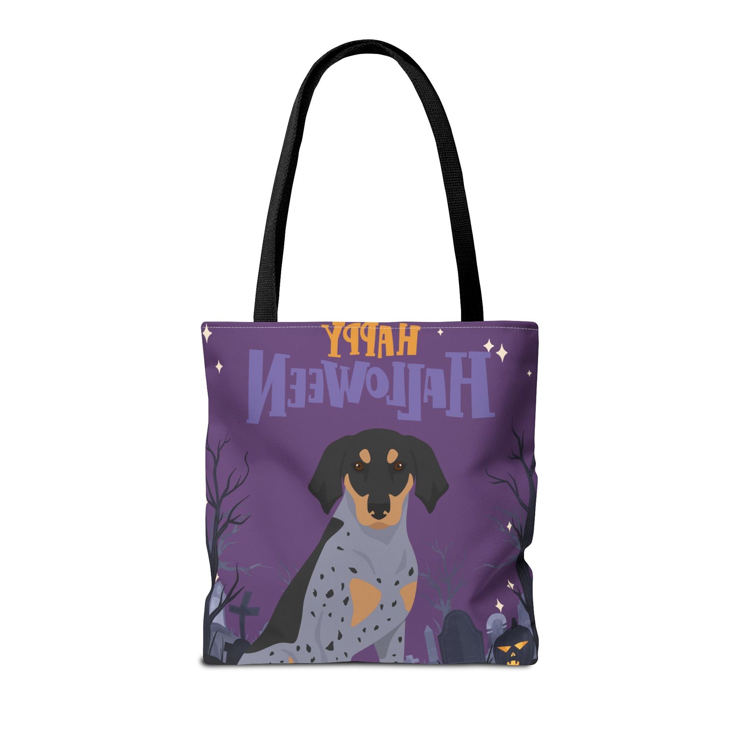 Bluetick Coonhound Dog Happy Halloween Tote Bag 16x16