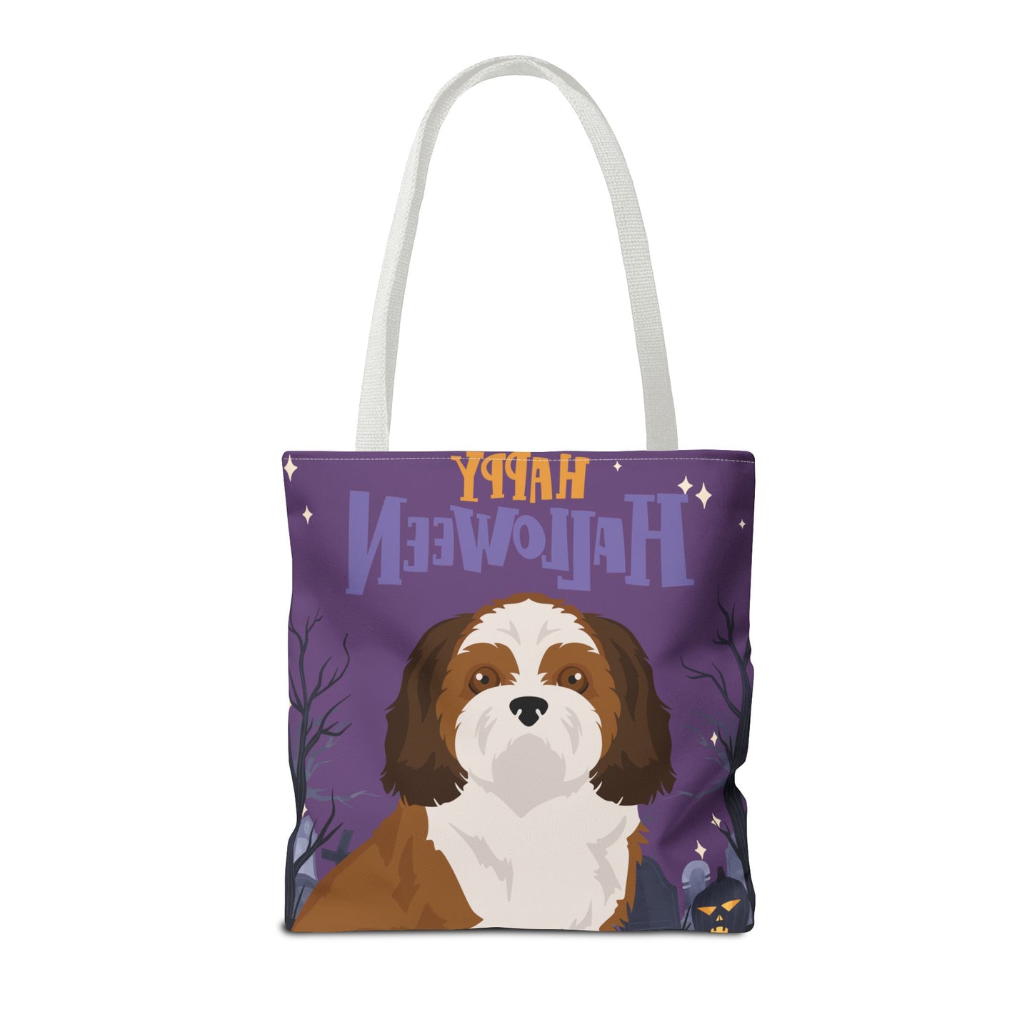 Shih Tzu Dog Happy Halloween Tote Bag 16x16