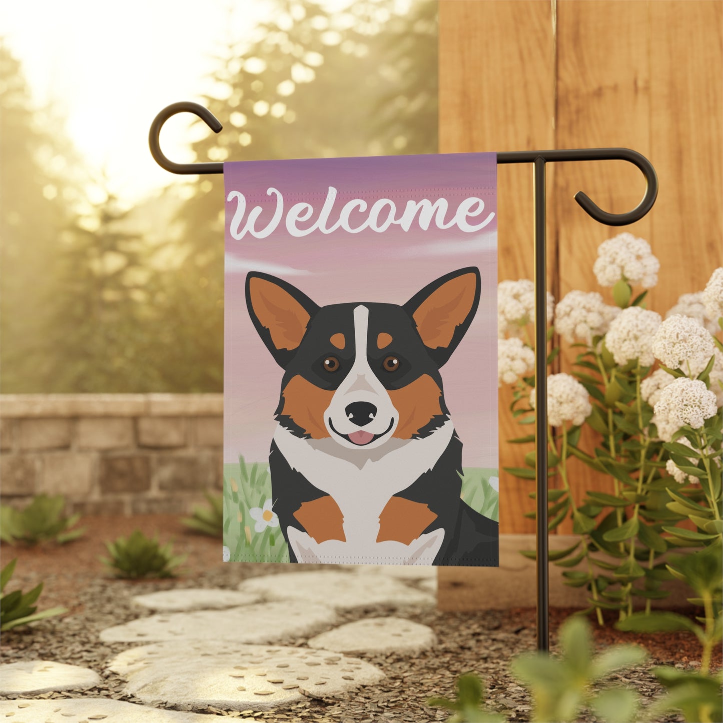Pembroke Welsh Corgi Dog Welcome Garden Flag