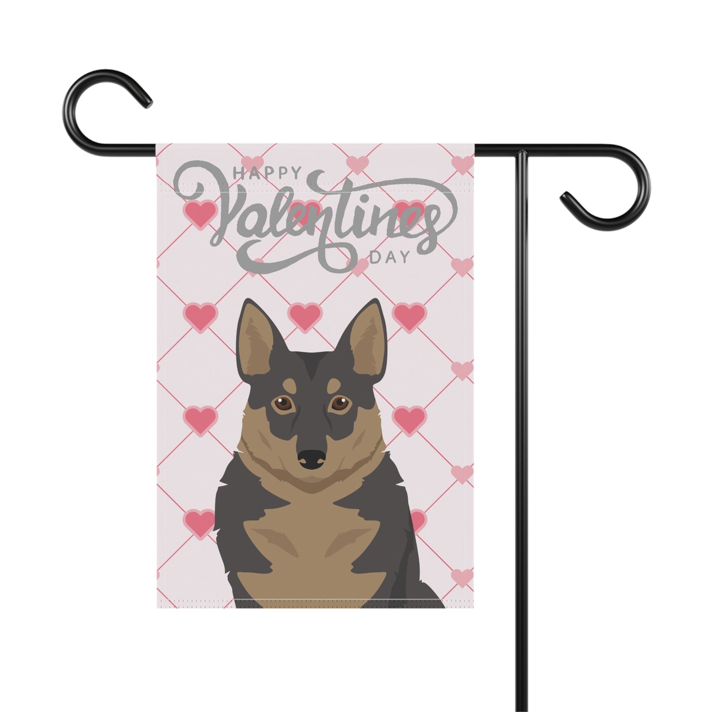 Swedish Vallhund Dog Valentines Day Garden Flag