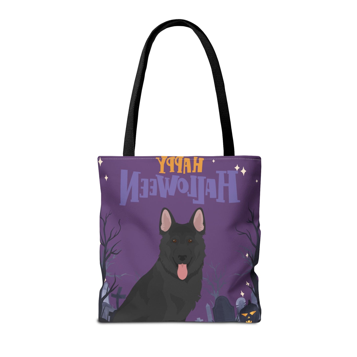 German Shepherd Dog Happy Halloween Tote Bag 16x16