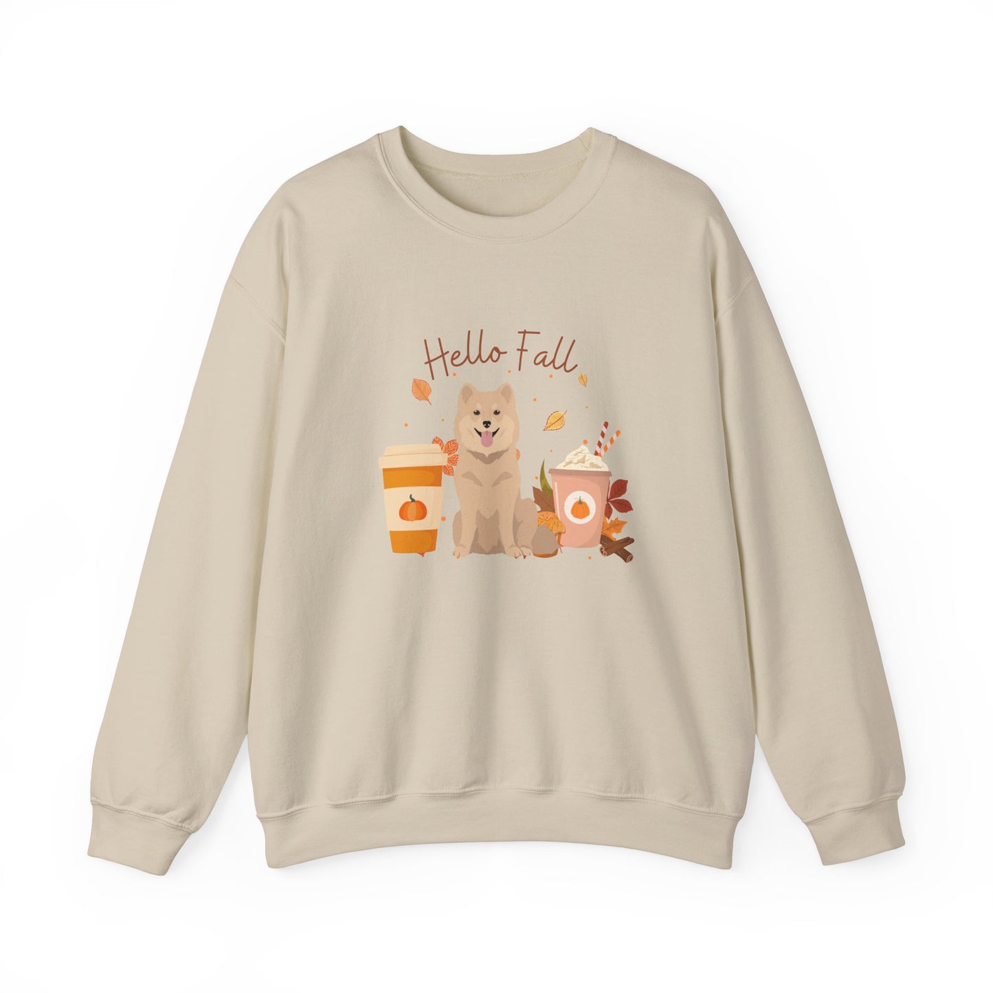 Finnish Lapphund Dog Fall Halloween Unisex Heavy Blend Crewneck Sweatshirt