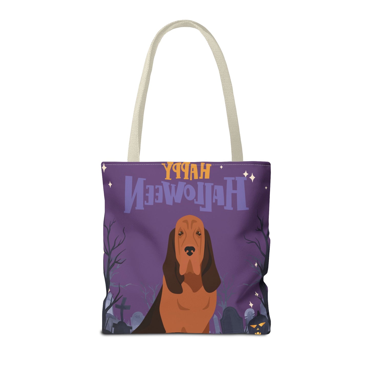 Bloodhound Dog Happy Halloween Tote Bag 16x16