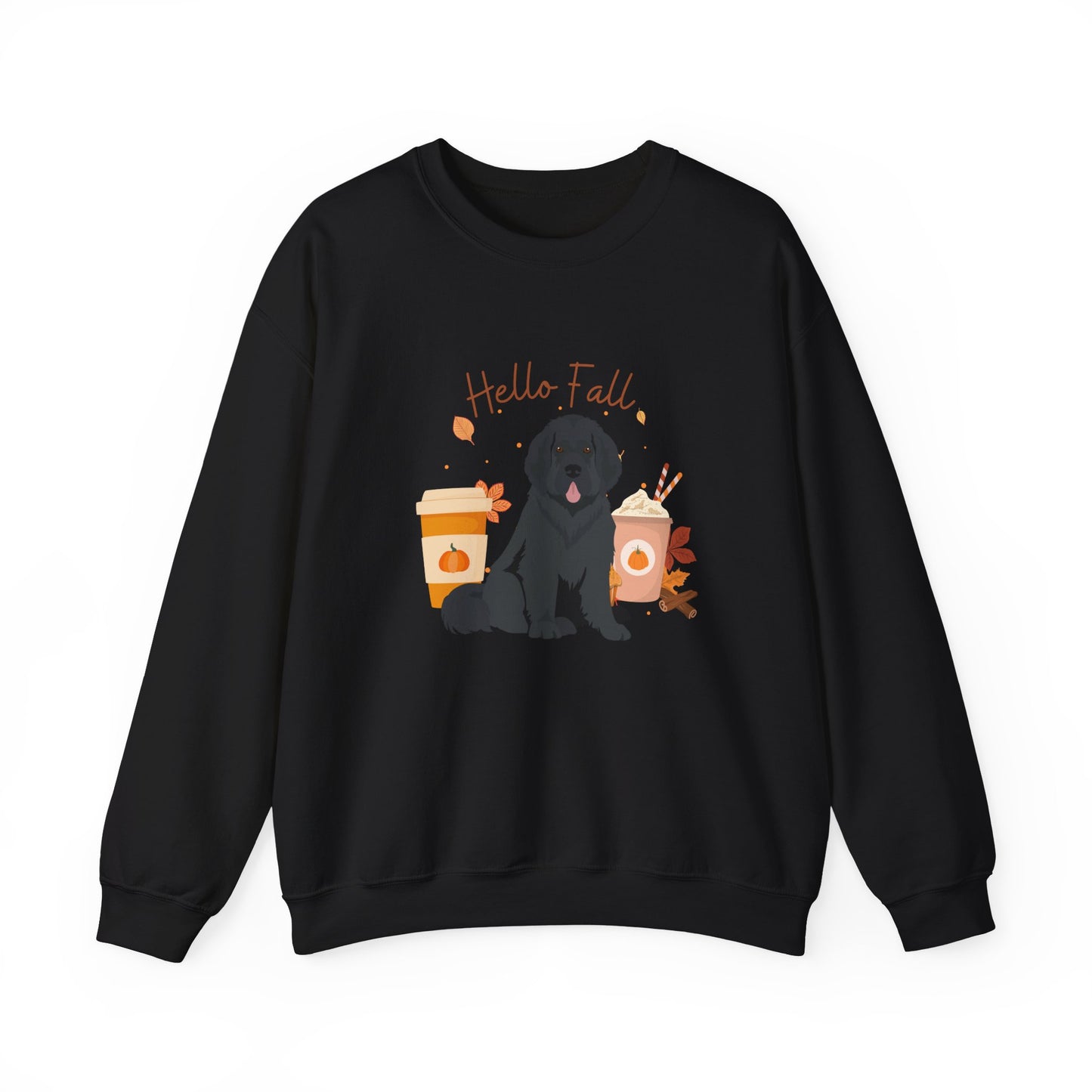 Newfoundland Dog Fall Halloween Unisex Heavy Blend Crewneck Sweatshirt