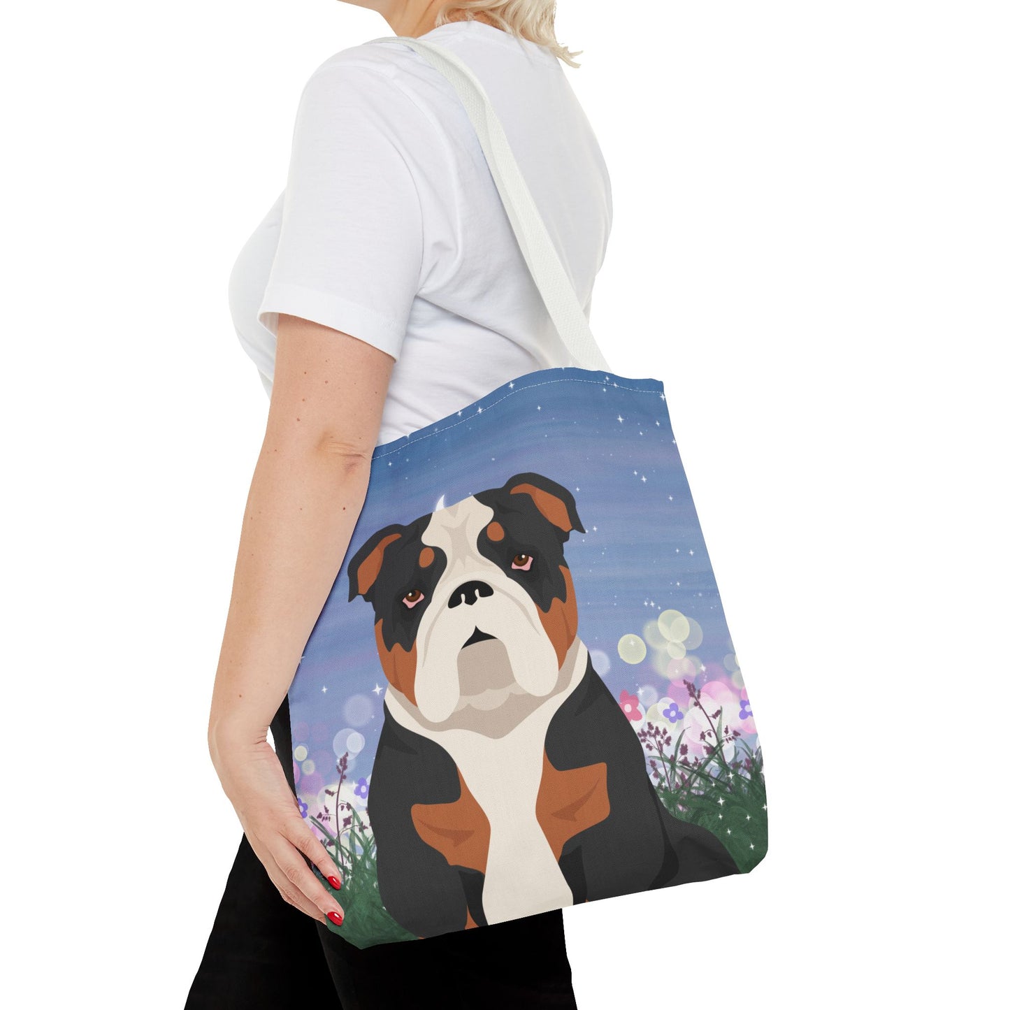 Bulldog Dog Tote Bag 16x16