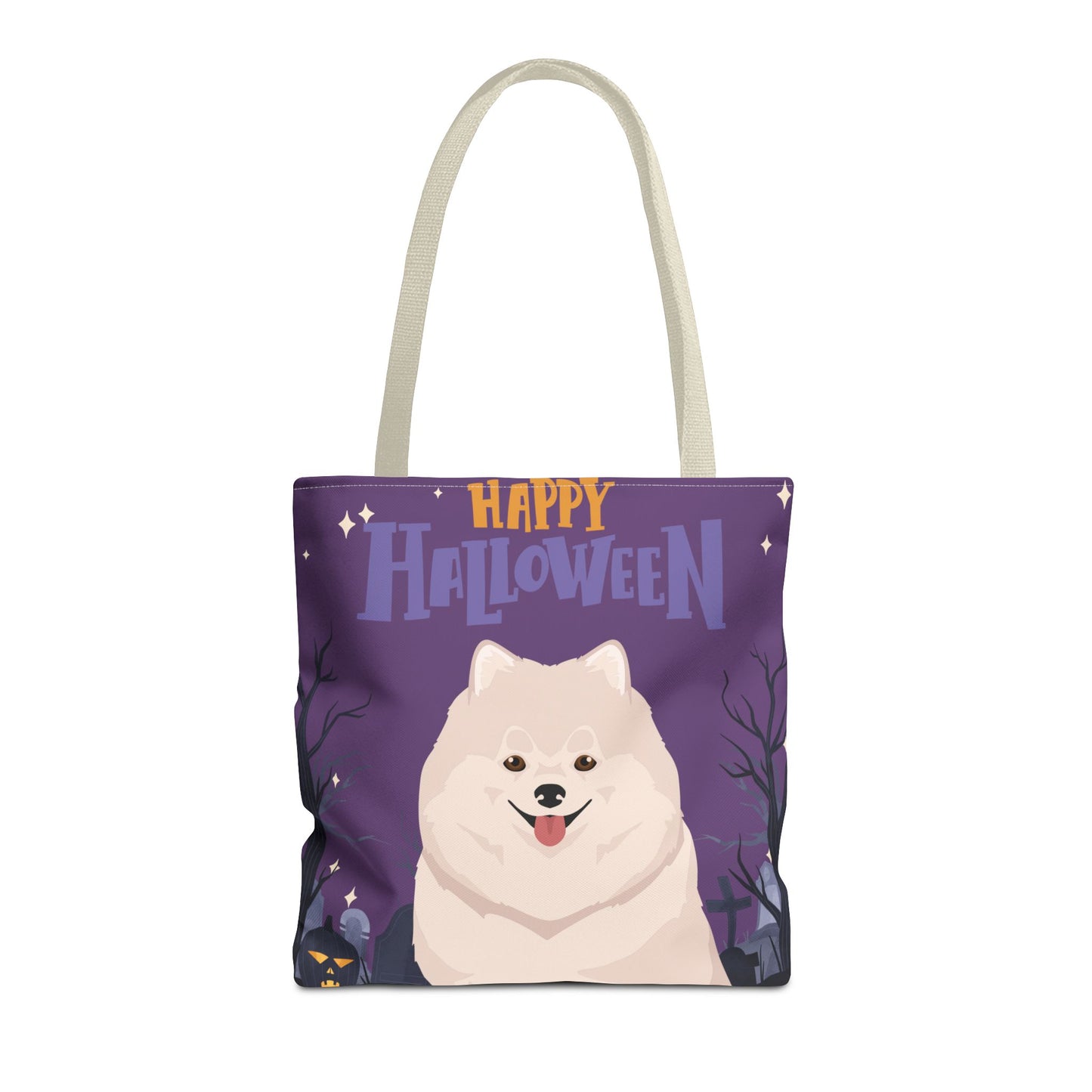 Pomeranian Dog Happy Halloween Tote Bag 16x16