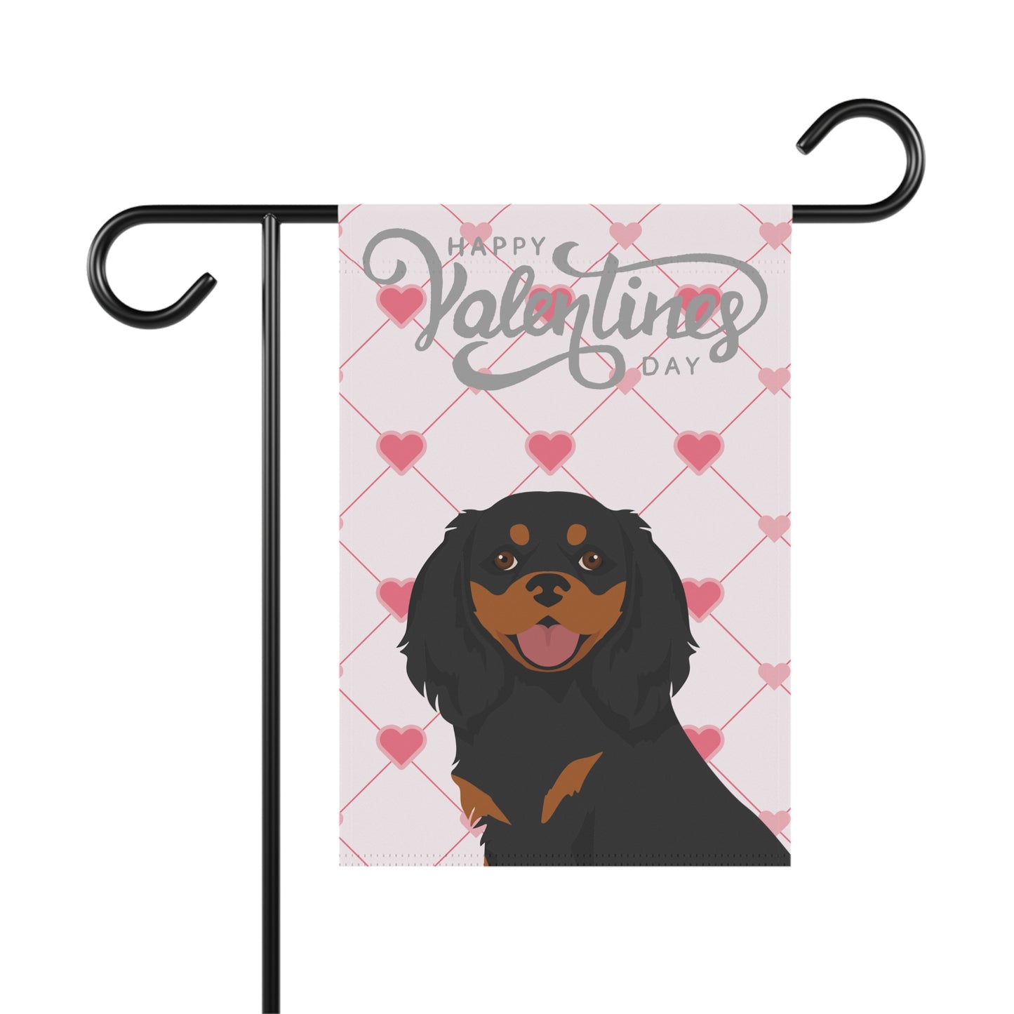 Cavalier King Charles Spaniel Dog Valentines Day Garden Flag