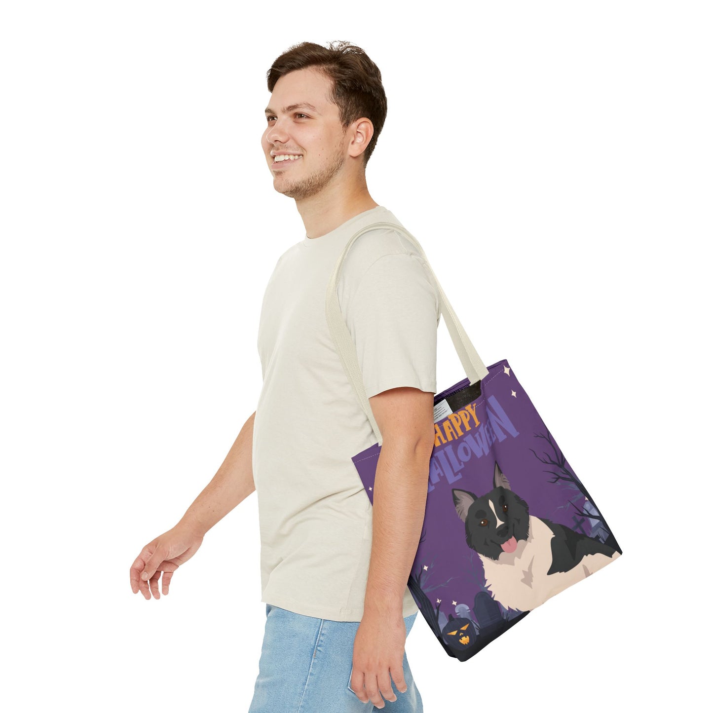 Elo Dog Happy Halloween Tote Bag 16x16