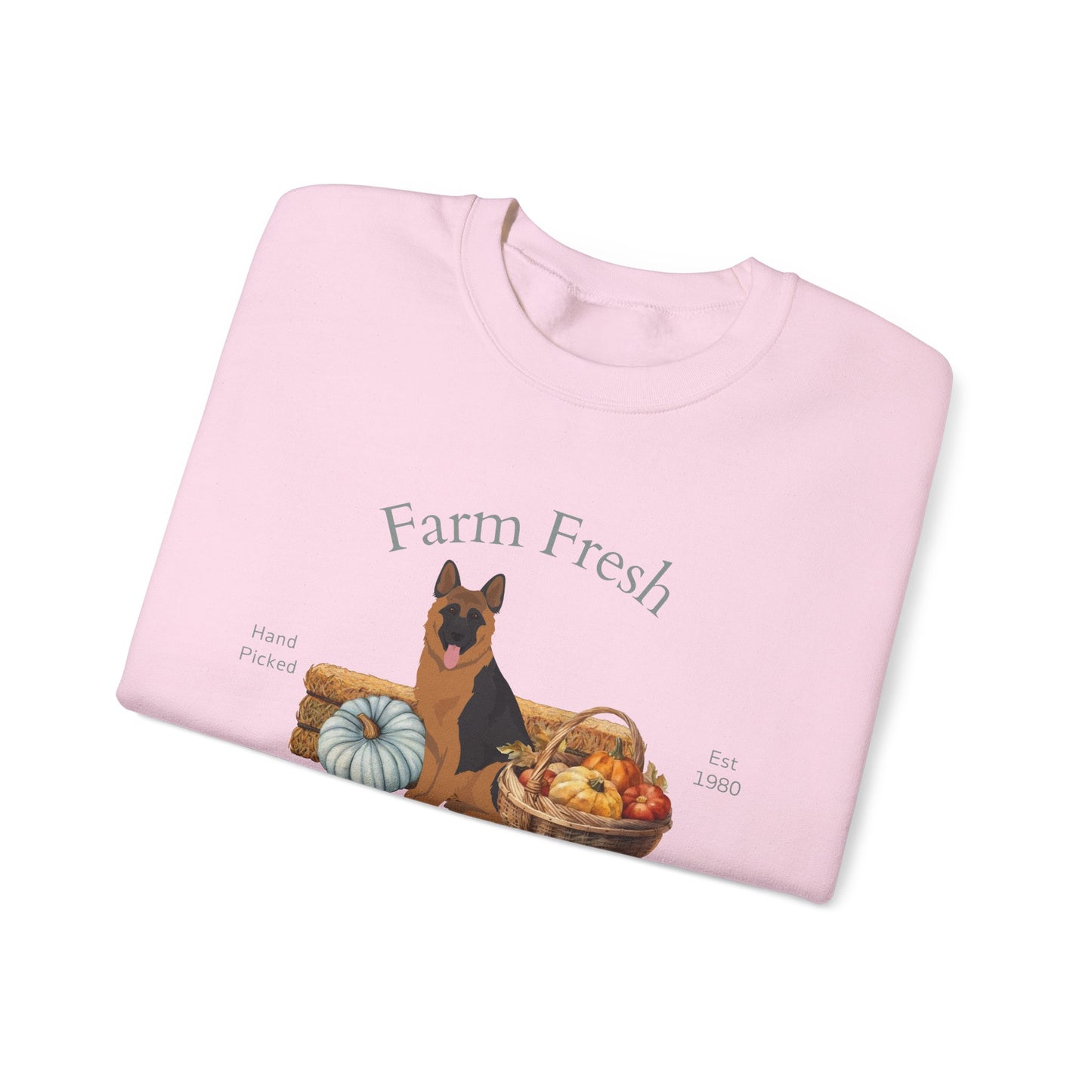 German Shepherd Dog Fall Farm Fresh Unisex Heavy Blend Crewneck Sweatshirt