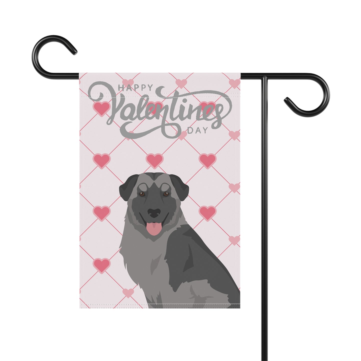 Carpathian Shepherd Dog Valentines Day Garden Flag