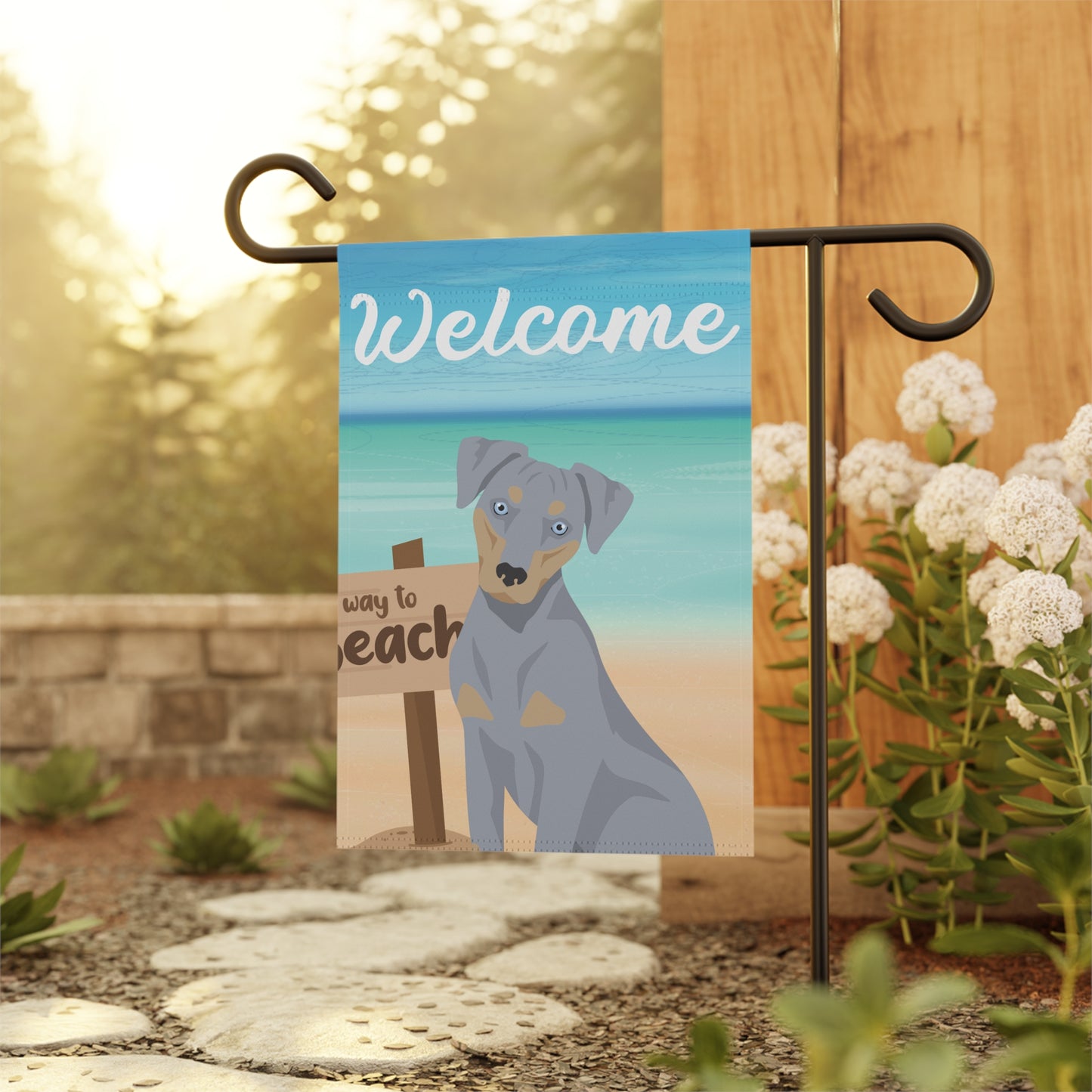 Blue Lacy Dog Garden Flag