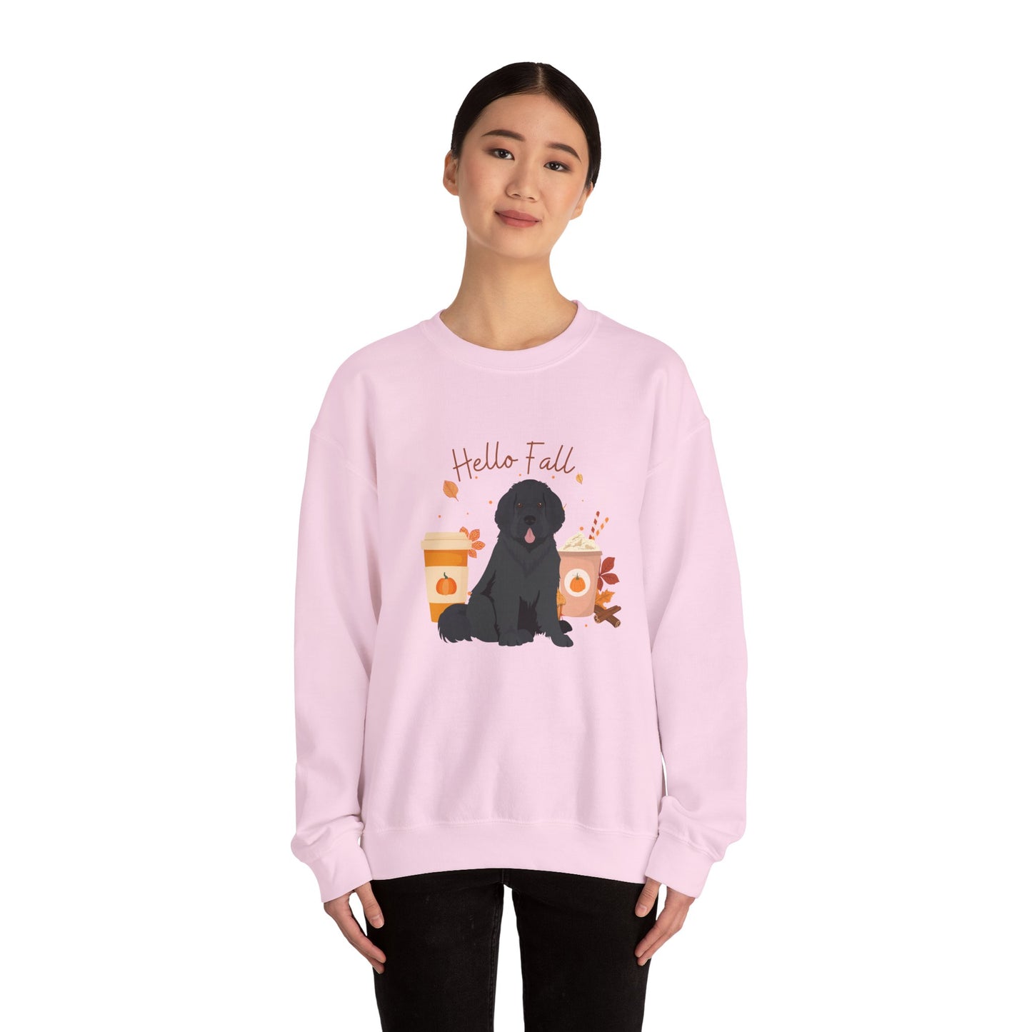 Newfoundland Dog Fall Halloween Unisex Heavy Blend Crewneck Sweatshirt