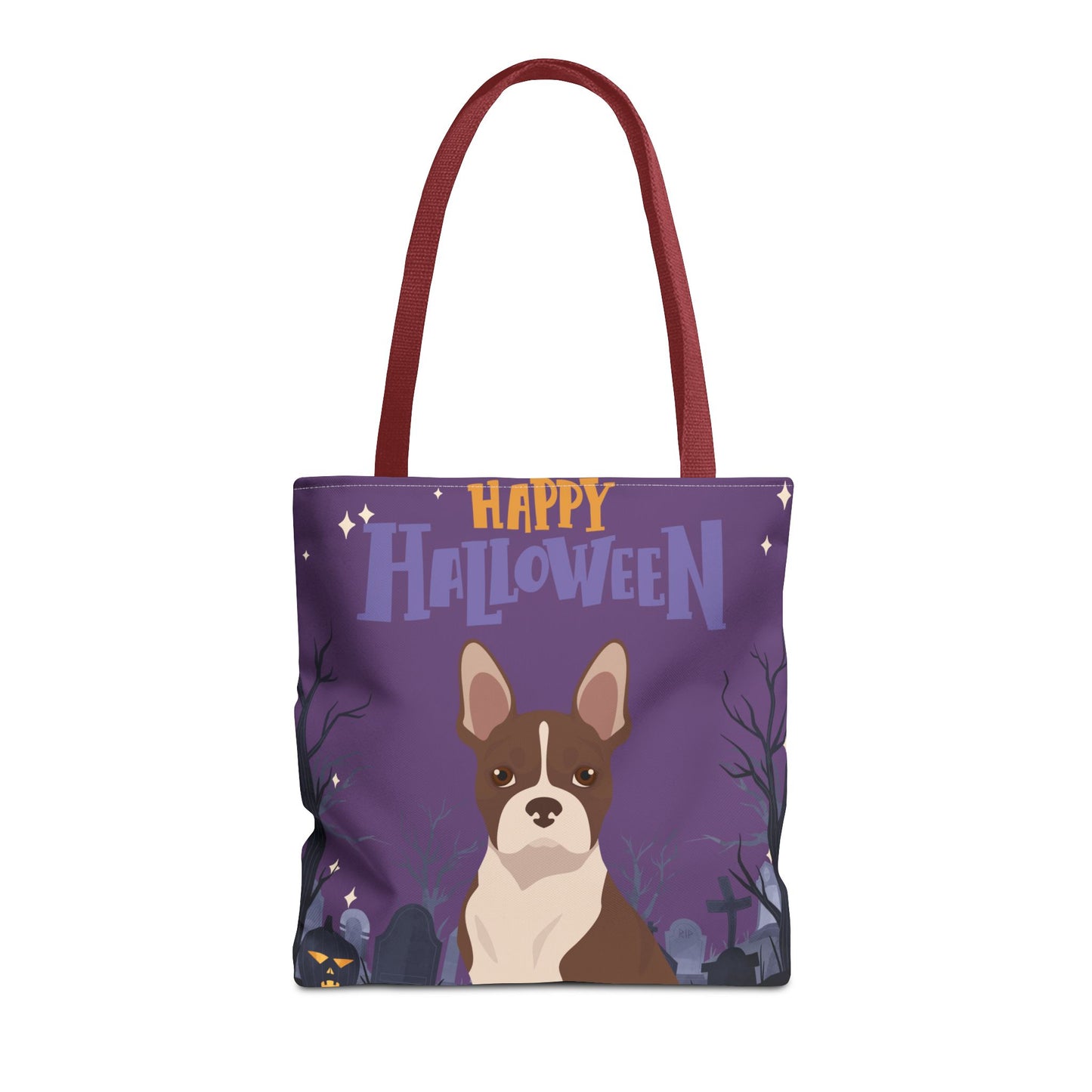Boston Terrier Dog Happy Halloween Tote Bag 16x16