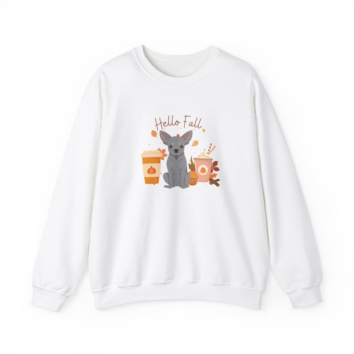 Chihuahua Dog Fall Unisex Heavy Blend Crewneck Sweatshirt