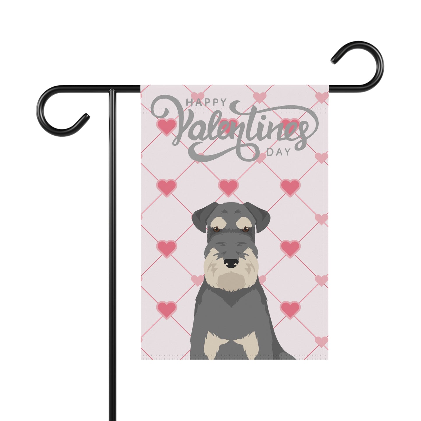 Schnauzer Dog Valentines Day Garden Flag