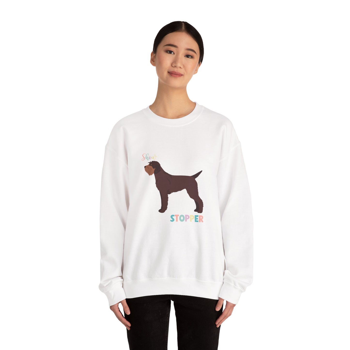 Wirehaired Pointer Griffon Dog Unisex Heavy Blend Crewneck Sweatshirt