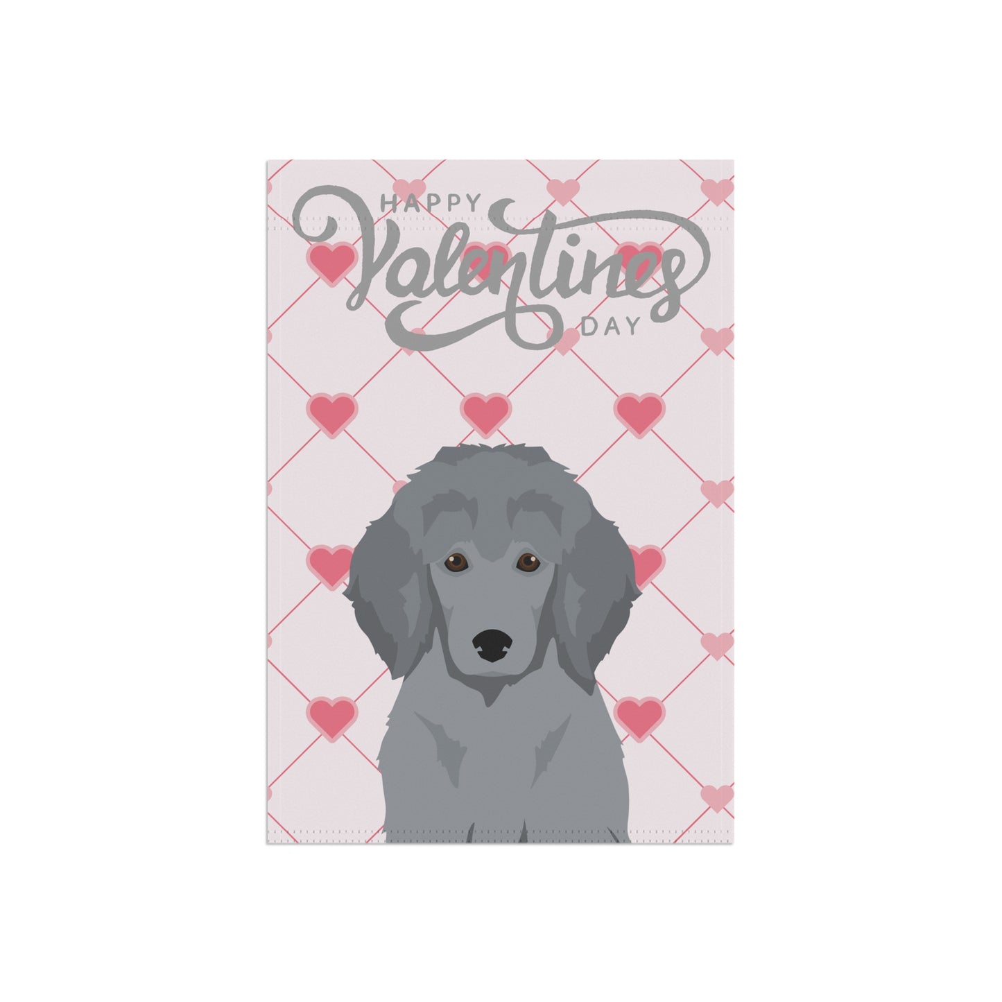 Poodle Dog Valentines Day Garden Flag