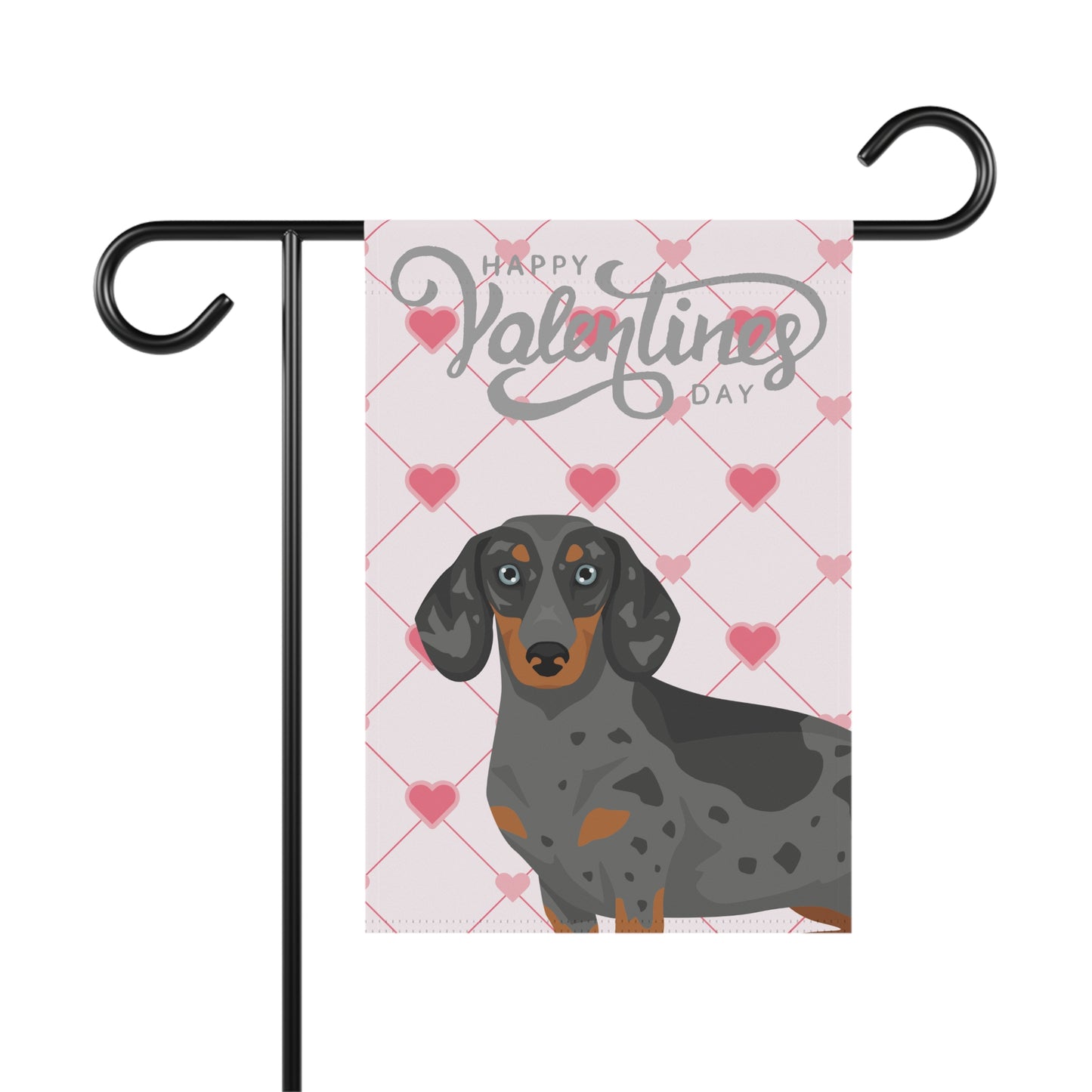 Dachshund Dog Valentines Day Garden Flag