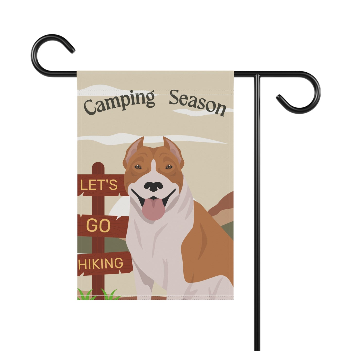 Pit Bull Dog Camping Garden Flag