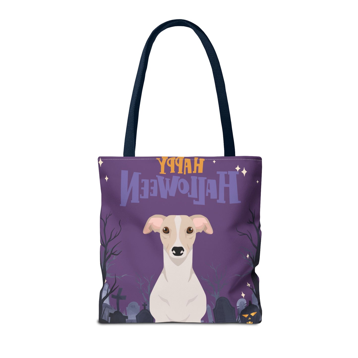 Whippet Dog Happy Halloween Tote Bag 16x16