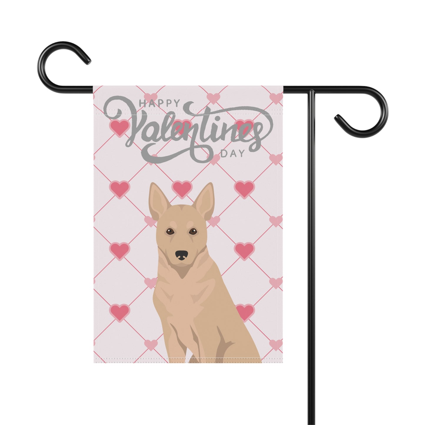 Canaan Dog Valentines Day Garden Flag