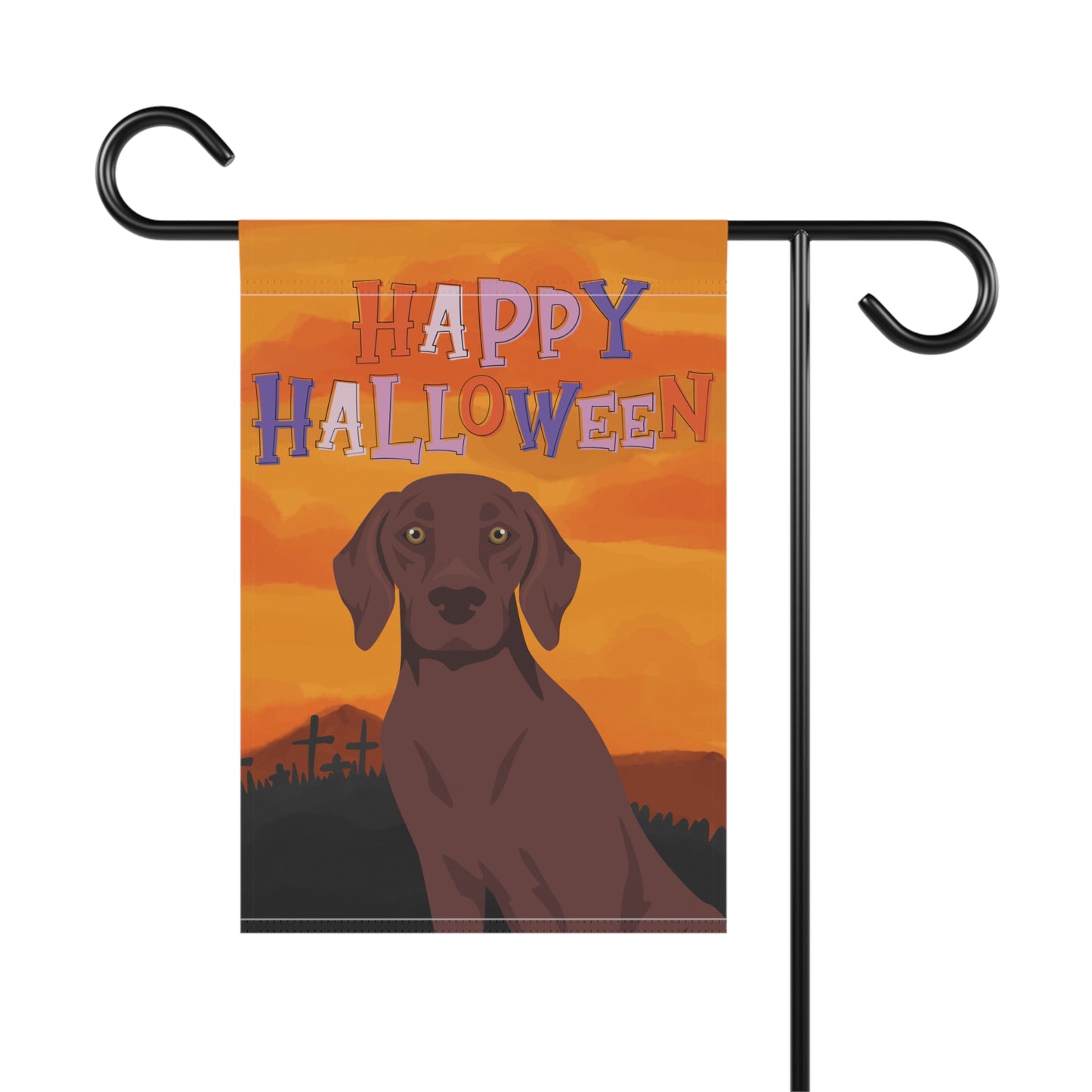 German Shorthaired Pointer Dog Halloween Garden Flag