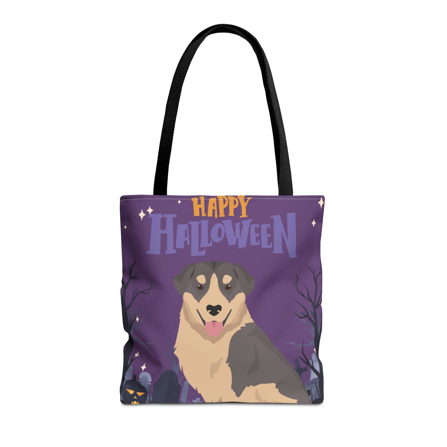 Carpathian Shepherd Dog Happy Halloween Tote Bag 16x16