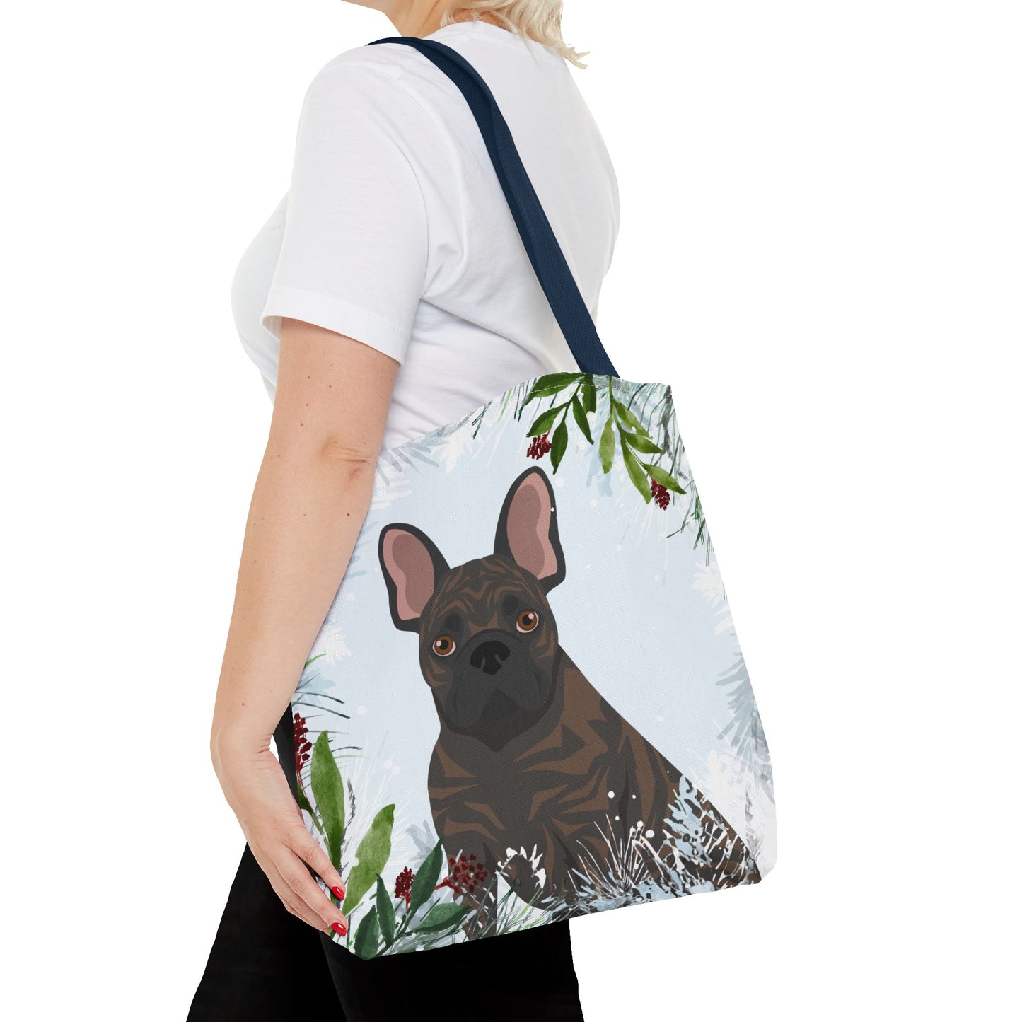 French Bulldog Dog Christmas Holiday Tote Bag 16x16