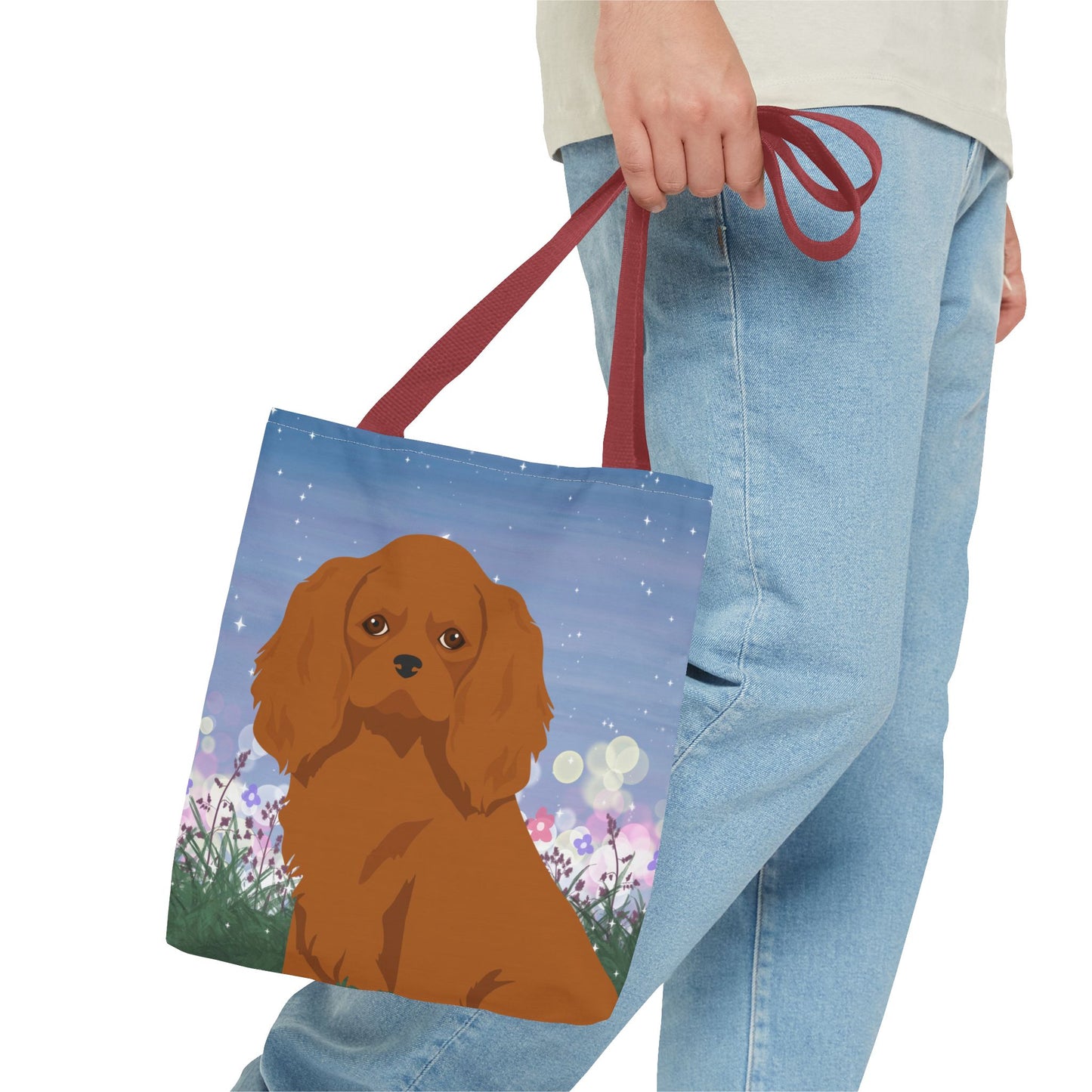 Cavalier King Charles Spaniel Dog Tote Bag 13x13