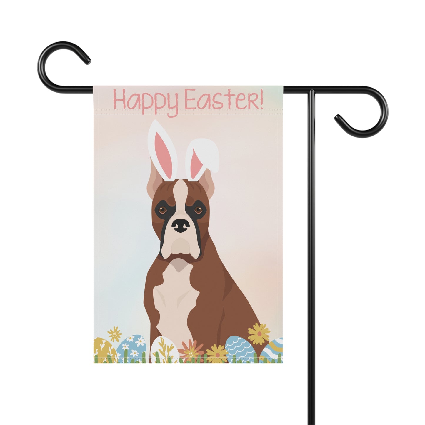 Boxer Dog Happy Easter Garden Flag