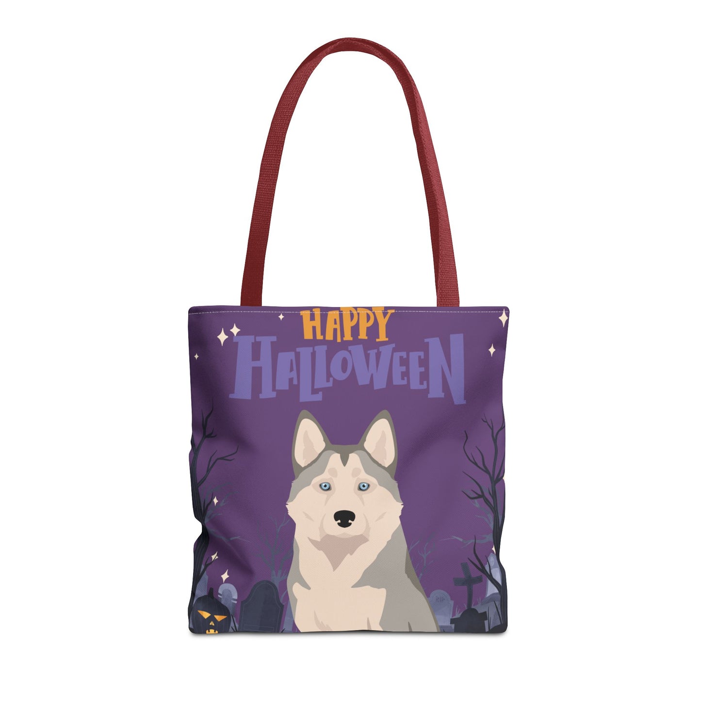 Alaskan Husky Dog Happy Halloween Tote Bag 16x16
