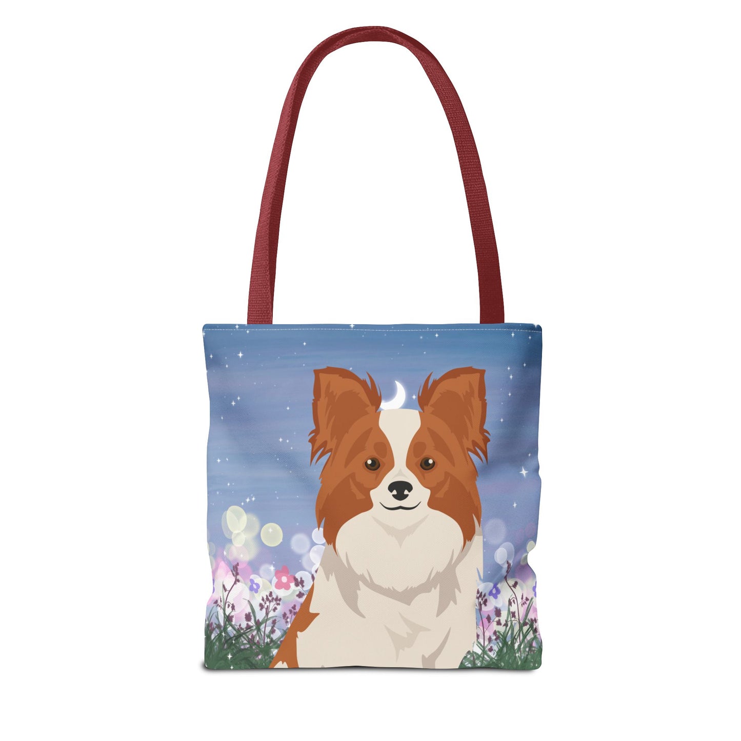 Papillon Dog Tote Bag 13x13
