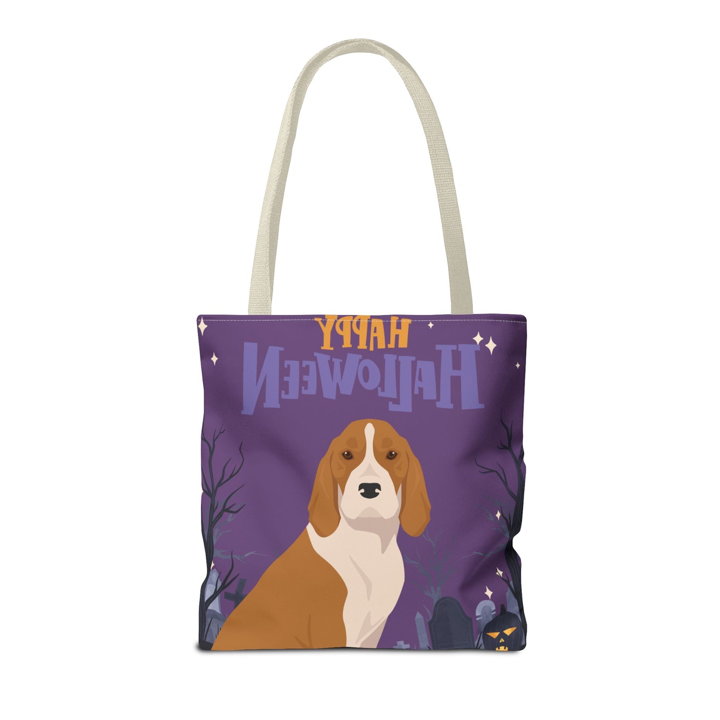 American English Coonhound Dog Happy Halloween Tote Bag 16x16