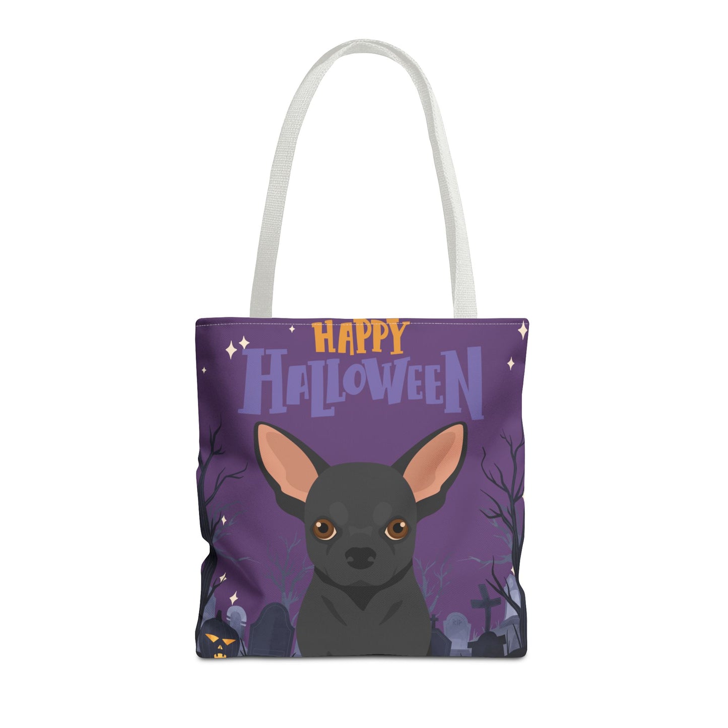 Chihuahua Dog Happy Halloween Tote Bag 16x16