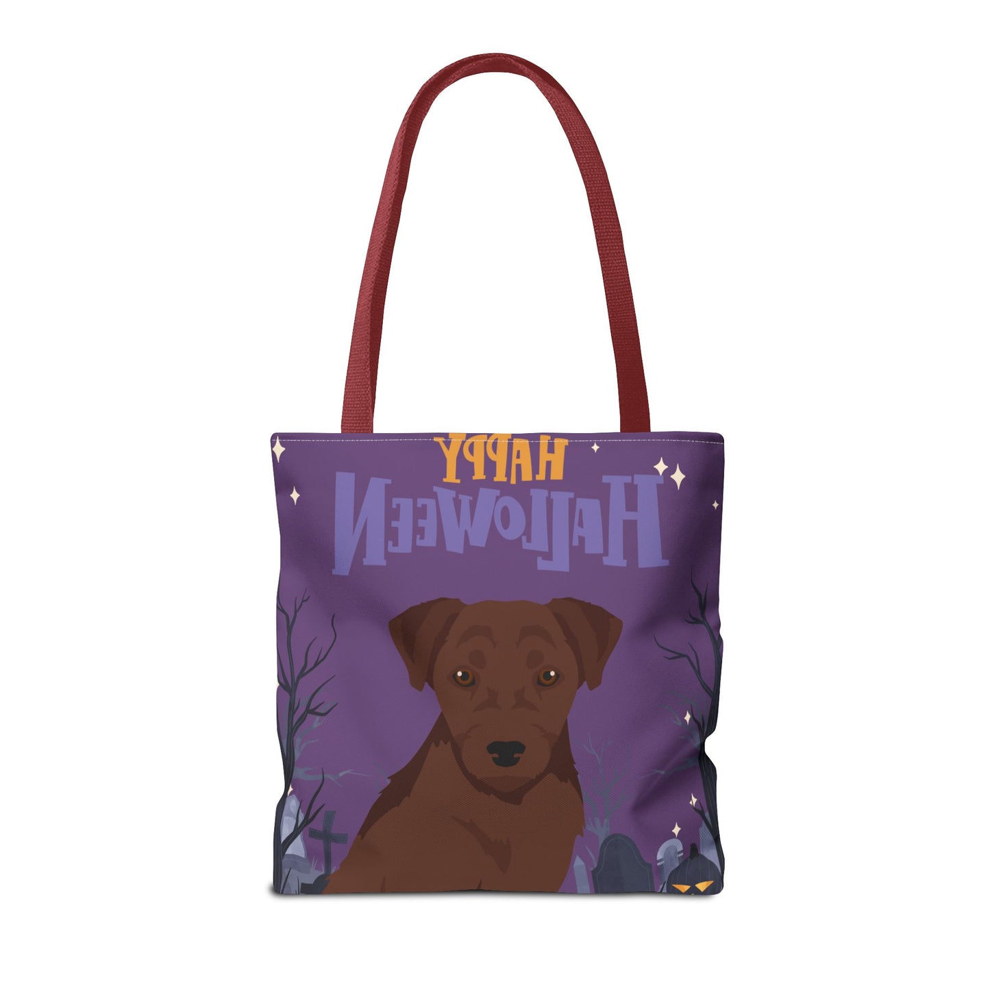 Patterdale Terrier Dog Happy Halloween Tote Bag 16x16