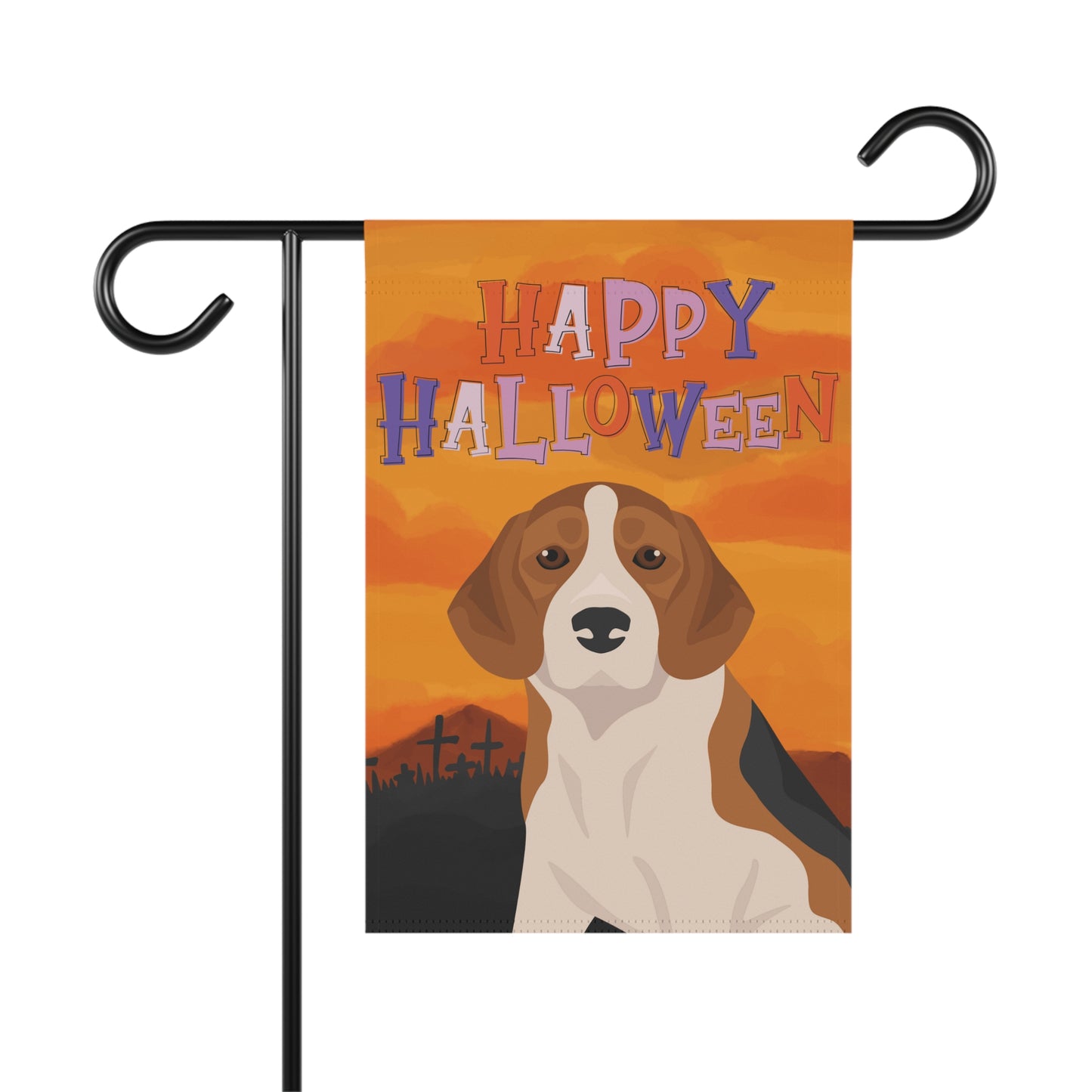 Beagle Dog Halloween Garden Flag